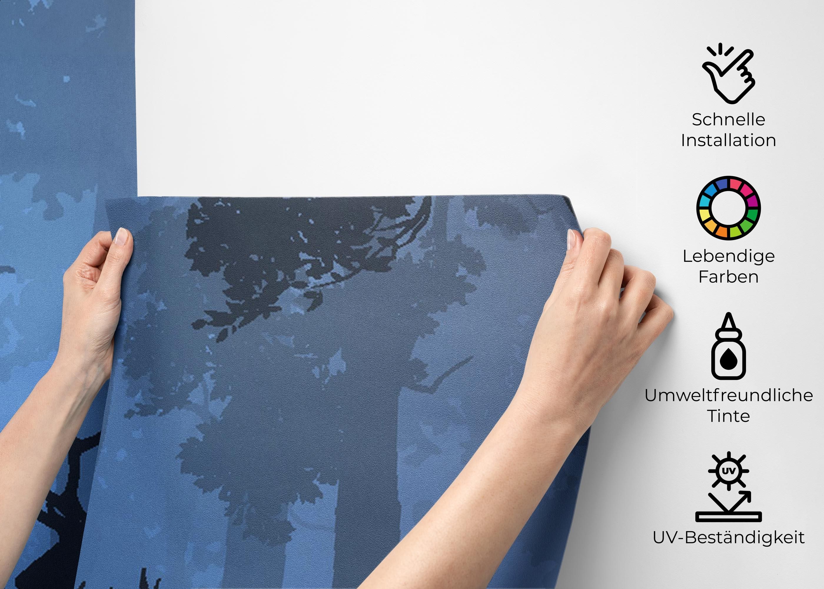 Blue Forest Deer mockup 2