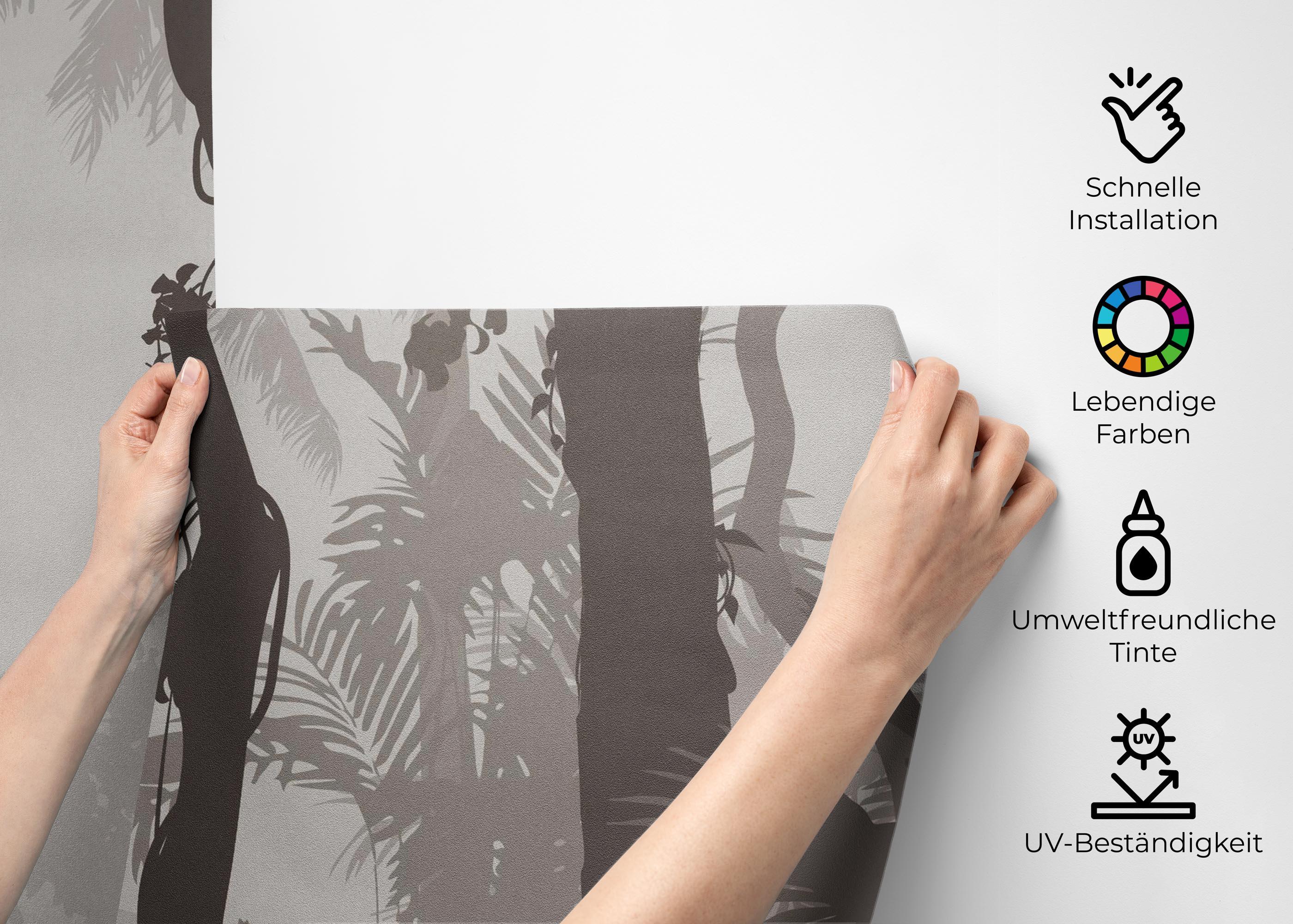 Fototapete Brown Foggy Forest mockup 2