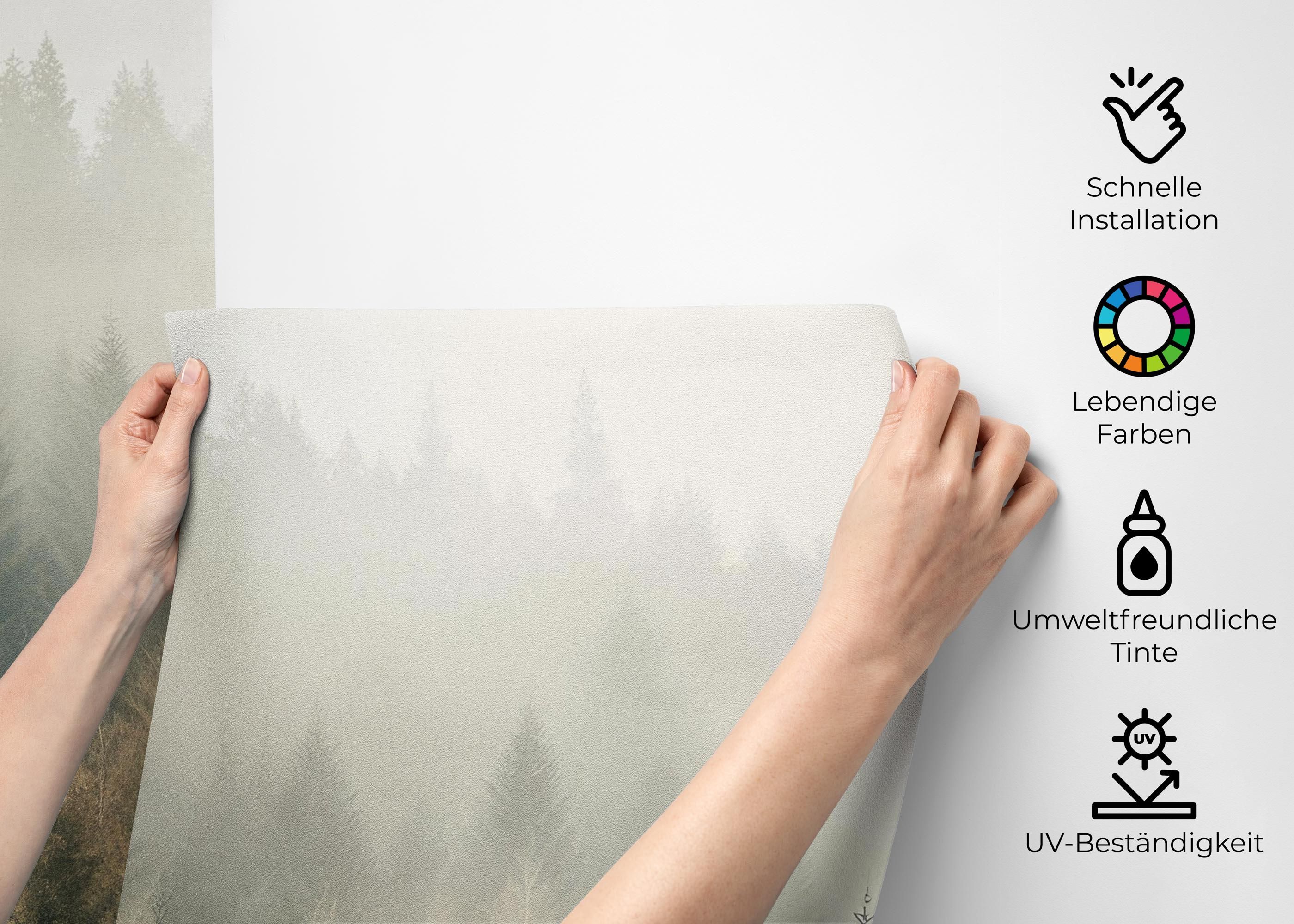 Cream Green Trees mockup 2