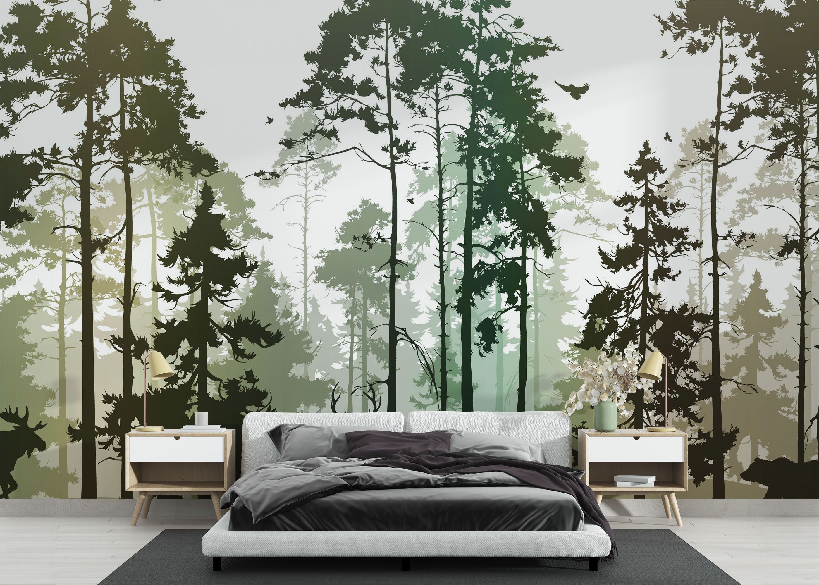 Foggy Yellow Forest mockup 3