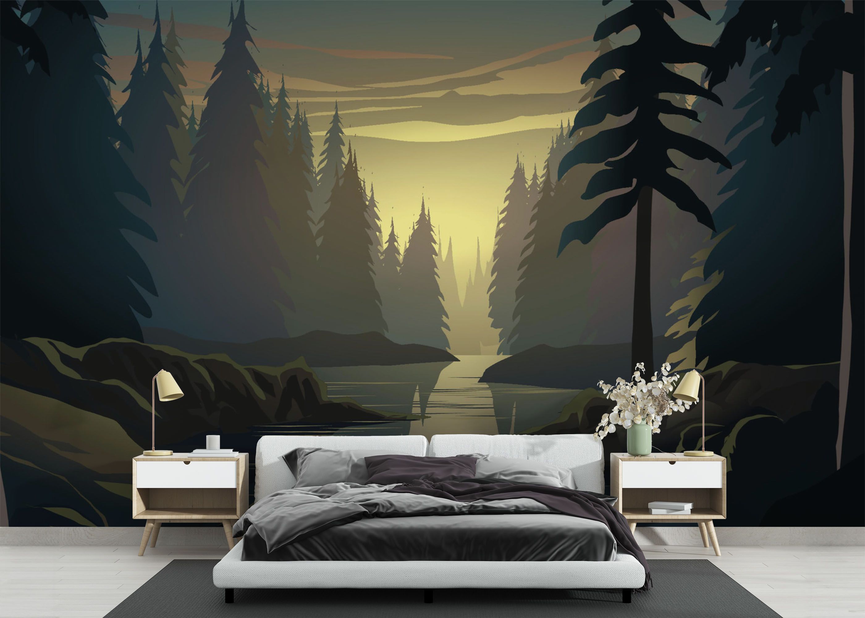 Forest Sunrise River mockup 3