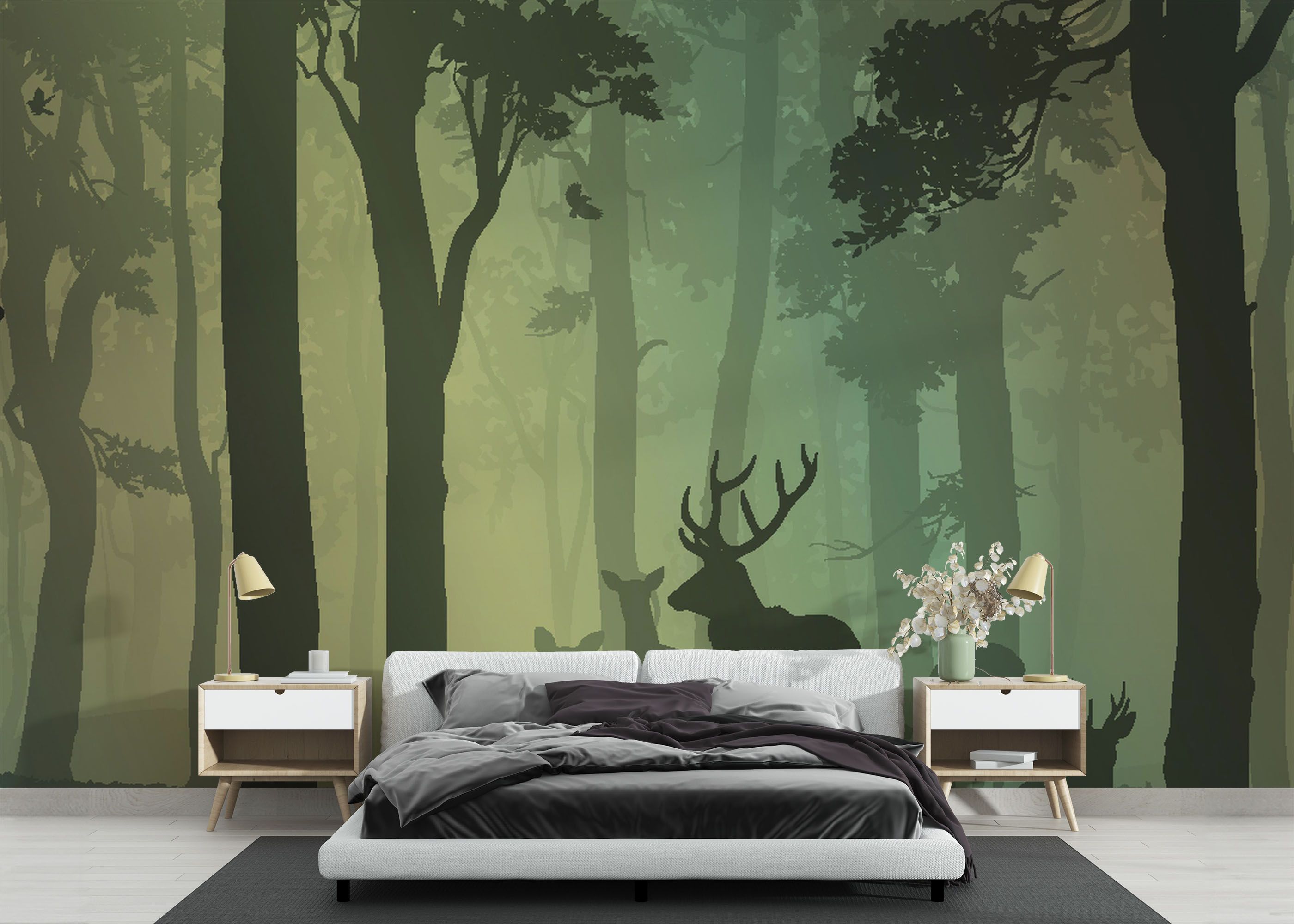 Green Forest Deer mockup 3