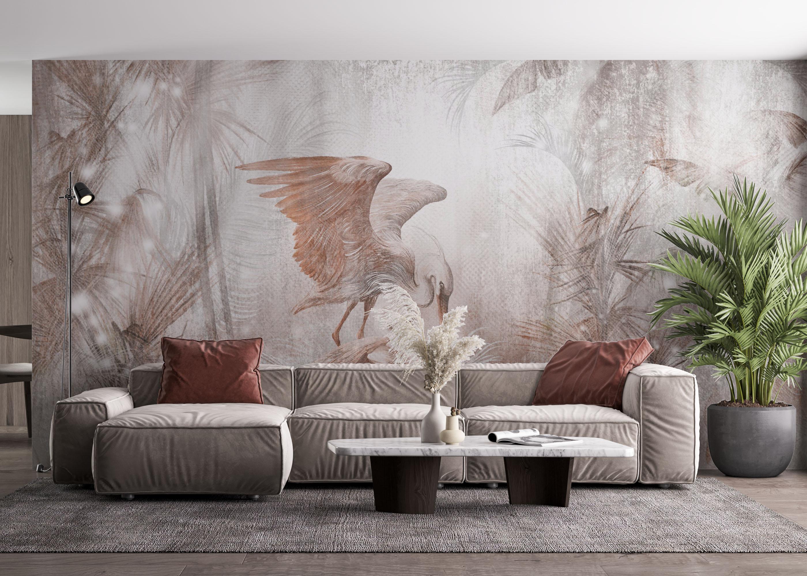 Fototapete Dreamy Pelicans mockup 4