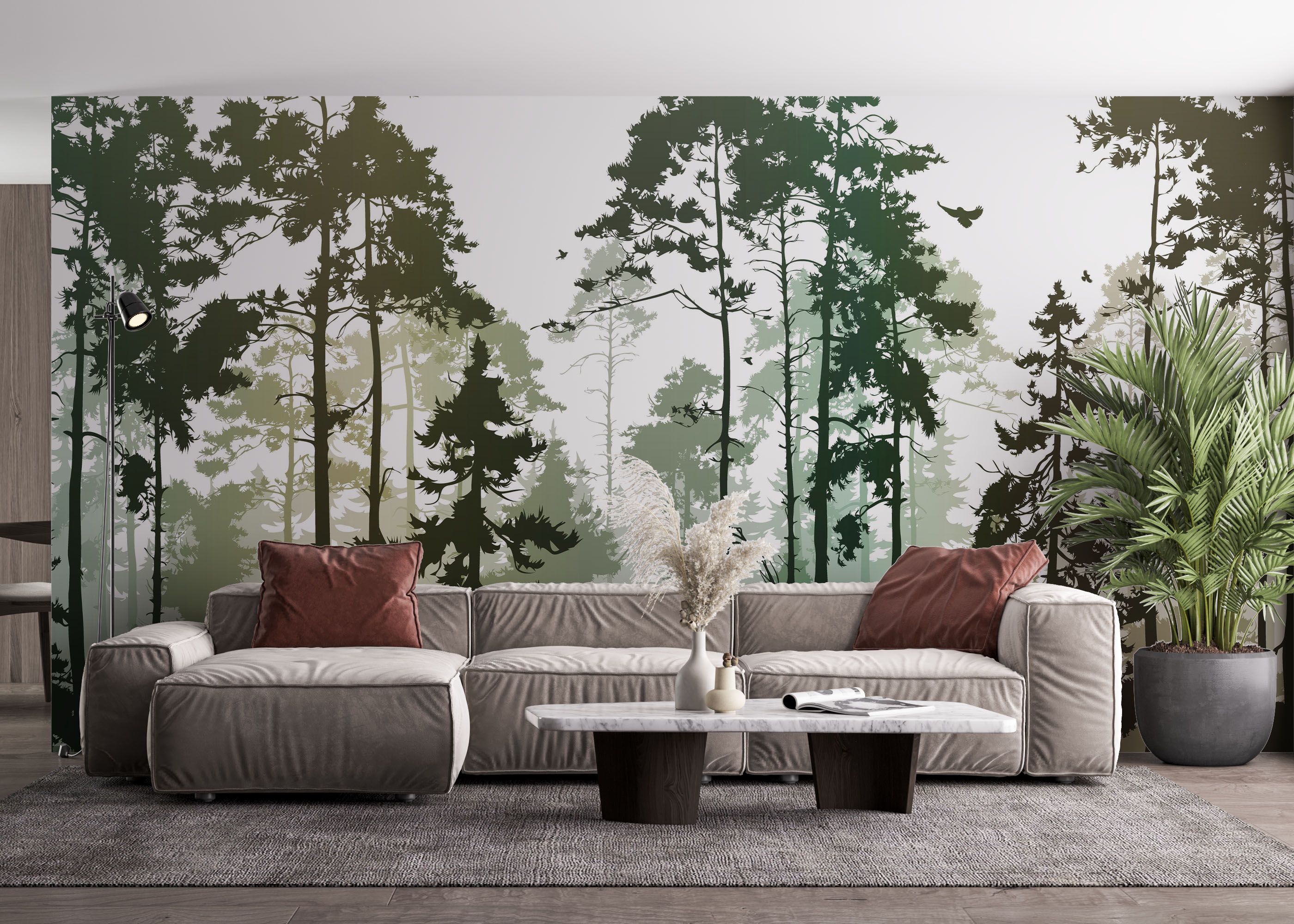 Foggy Yellow Forest mockup 4