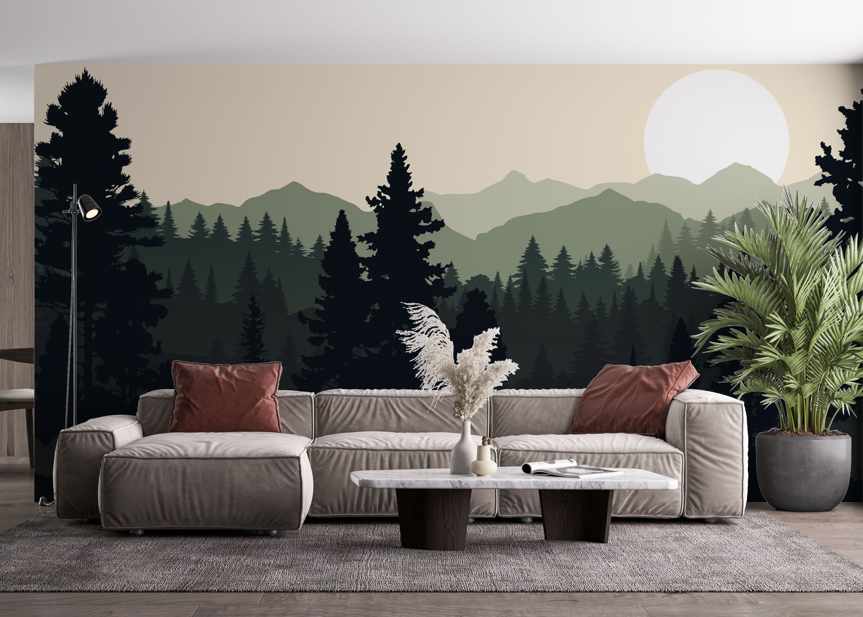 Forest Green Mountain mockup 4