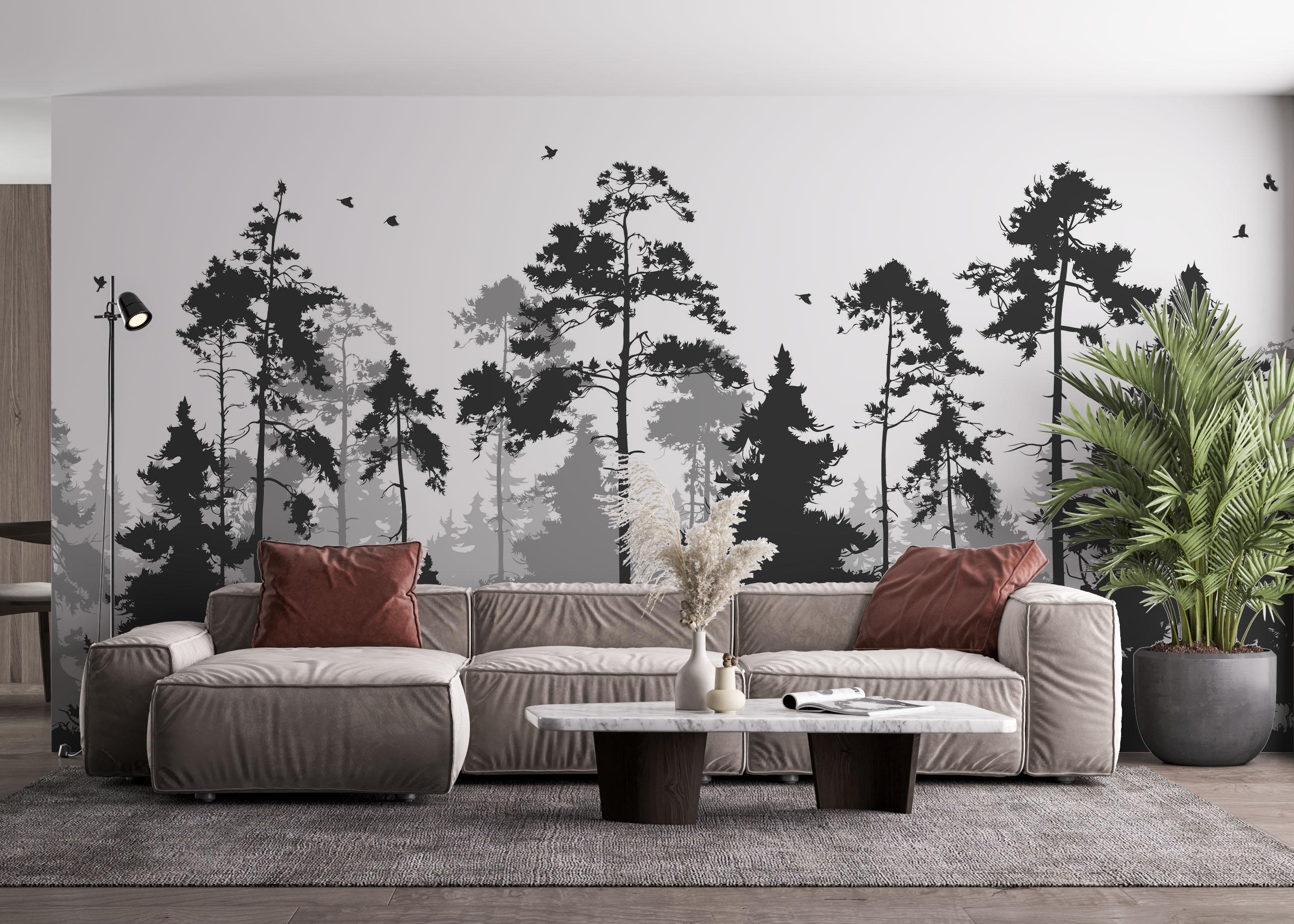 Fototapete Grey Forest Deer mockup 4