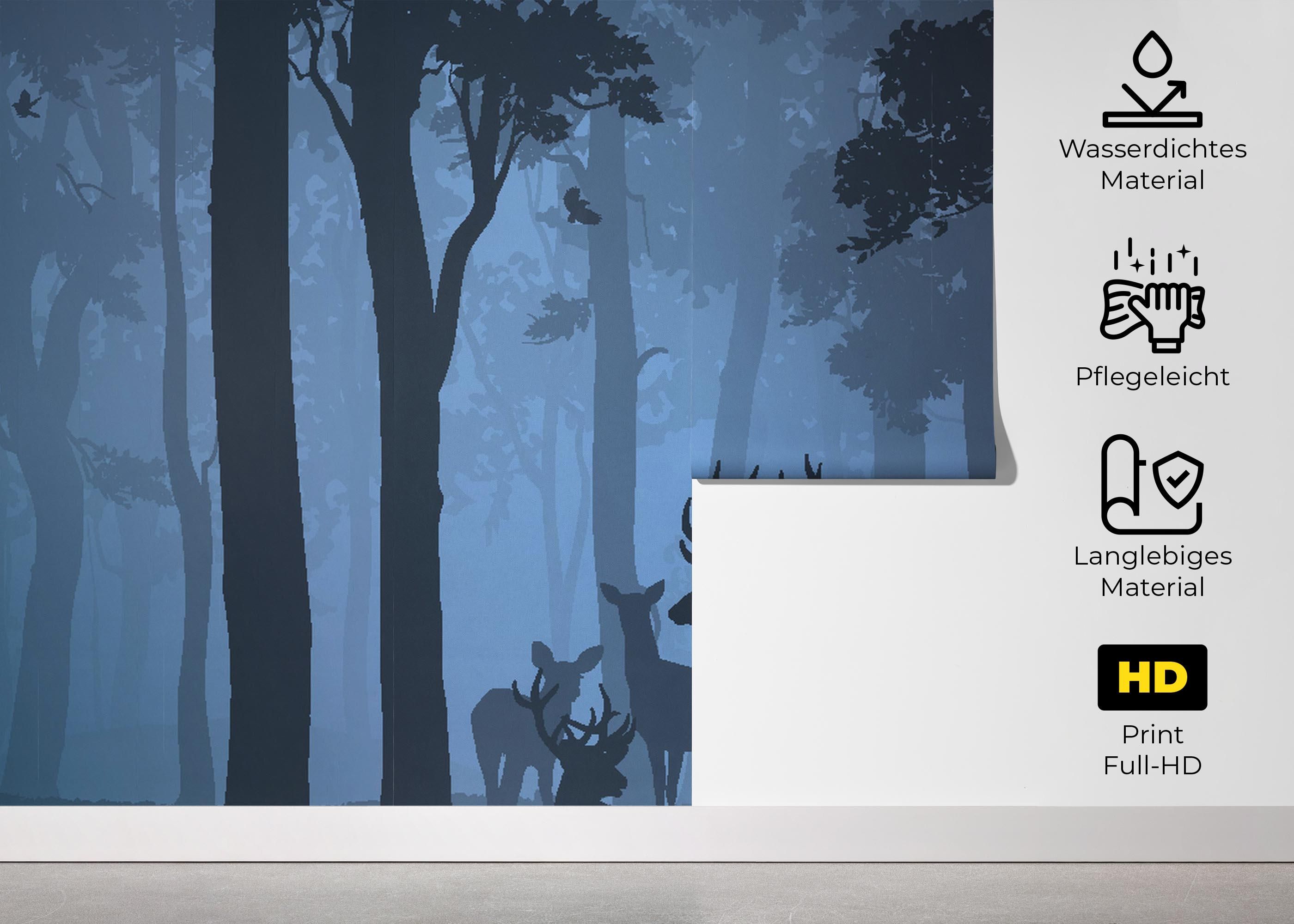 Blue Forest Deer mockup 5