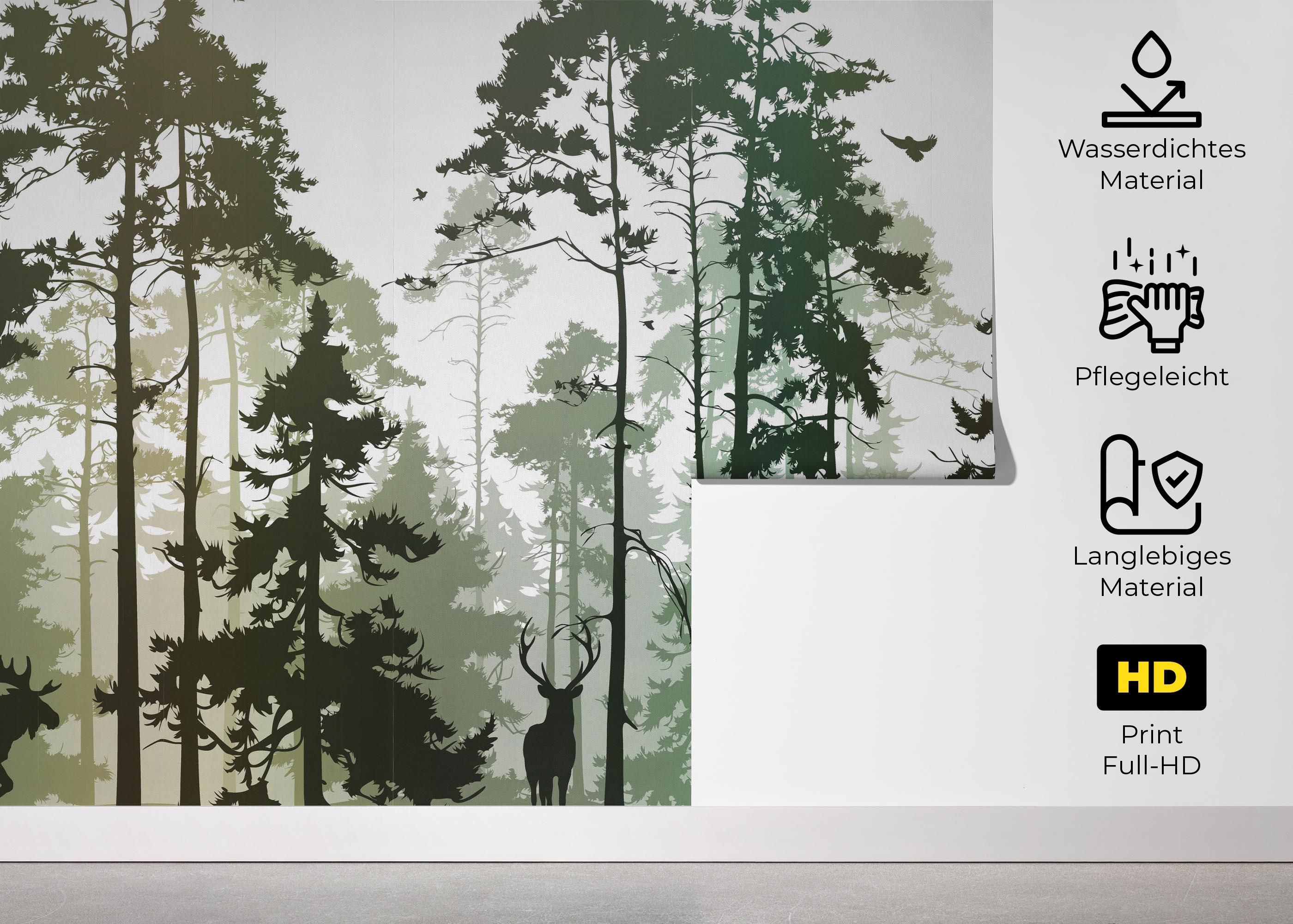 Foggy Yellow Forest mockup 5