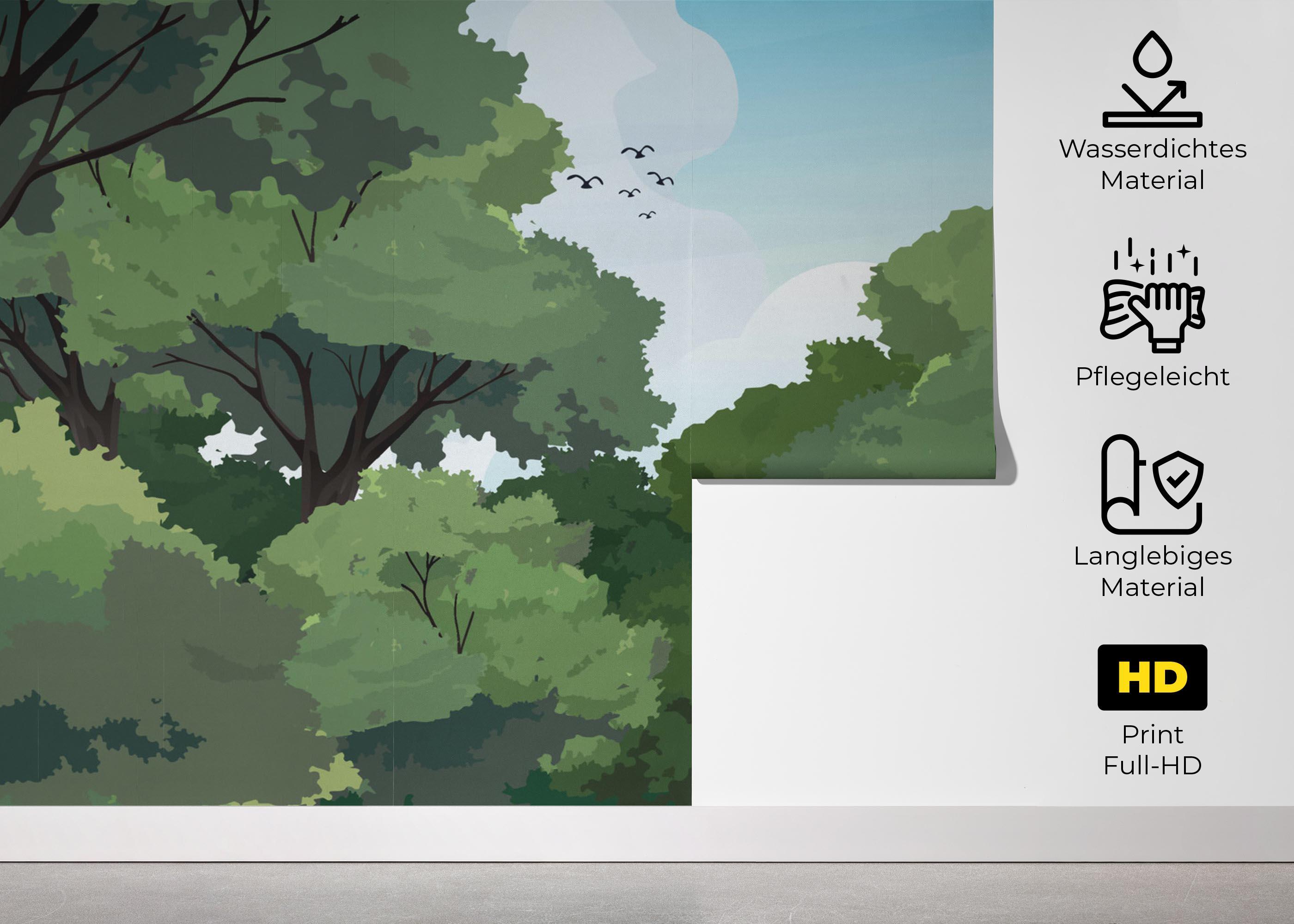 Fototapete Full Forest Tree mockup 5