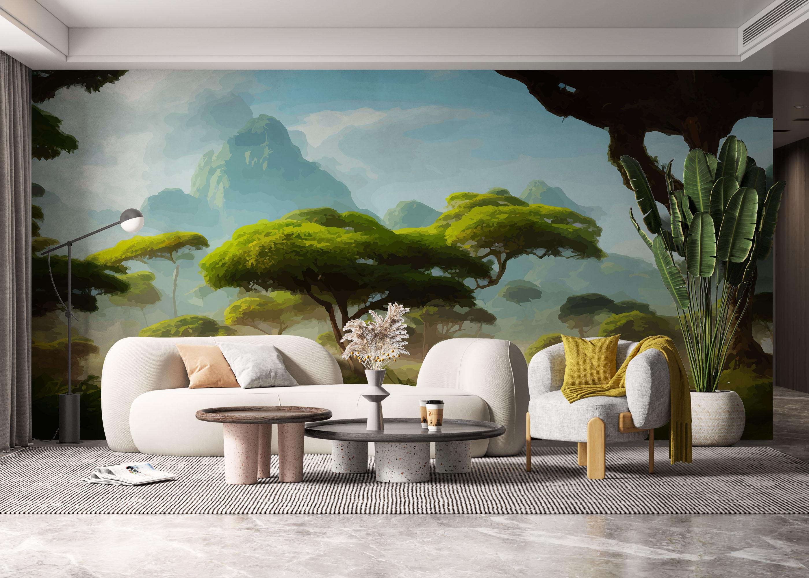 Fototapete Daylight Tree Forest mockup 6