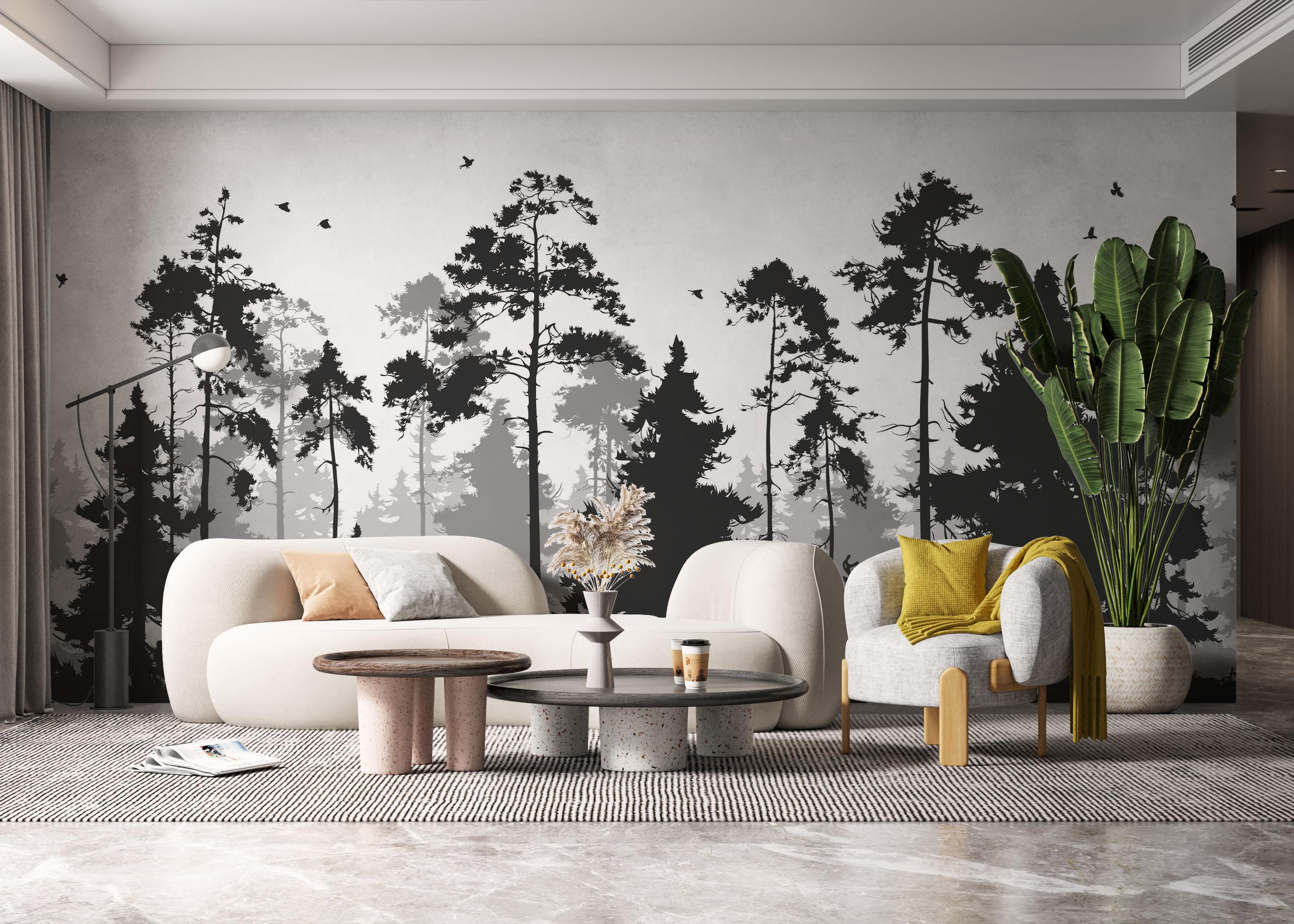 Fototapete Grey Forest Deer mockup 6