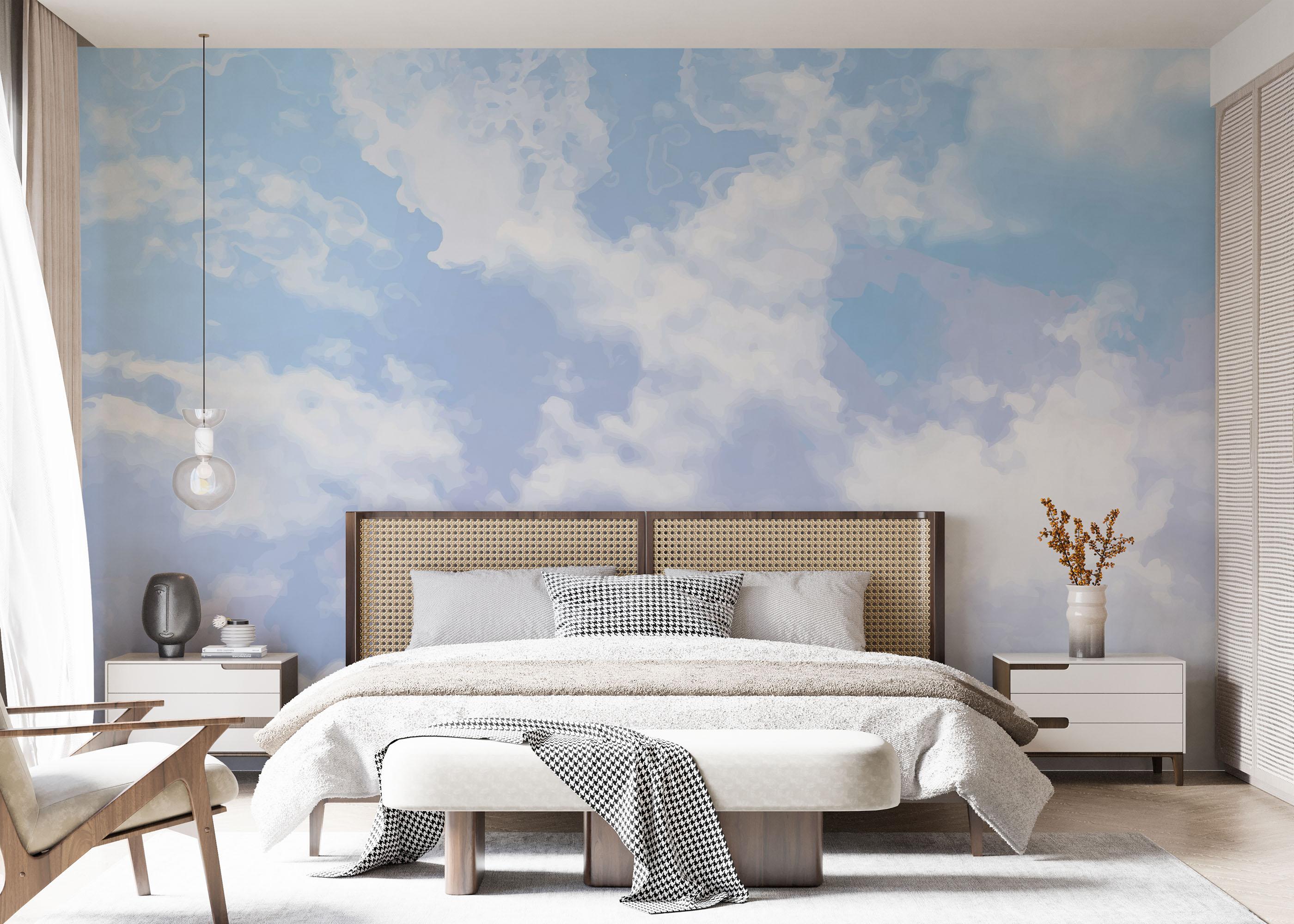 Fototapete Angelic Clouds Art mockup 7