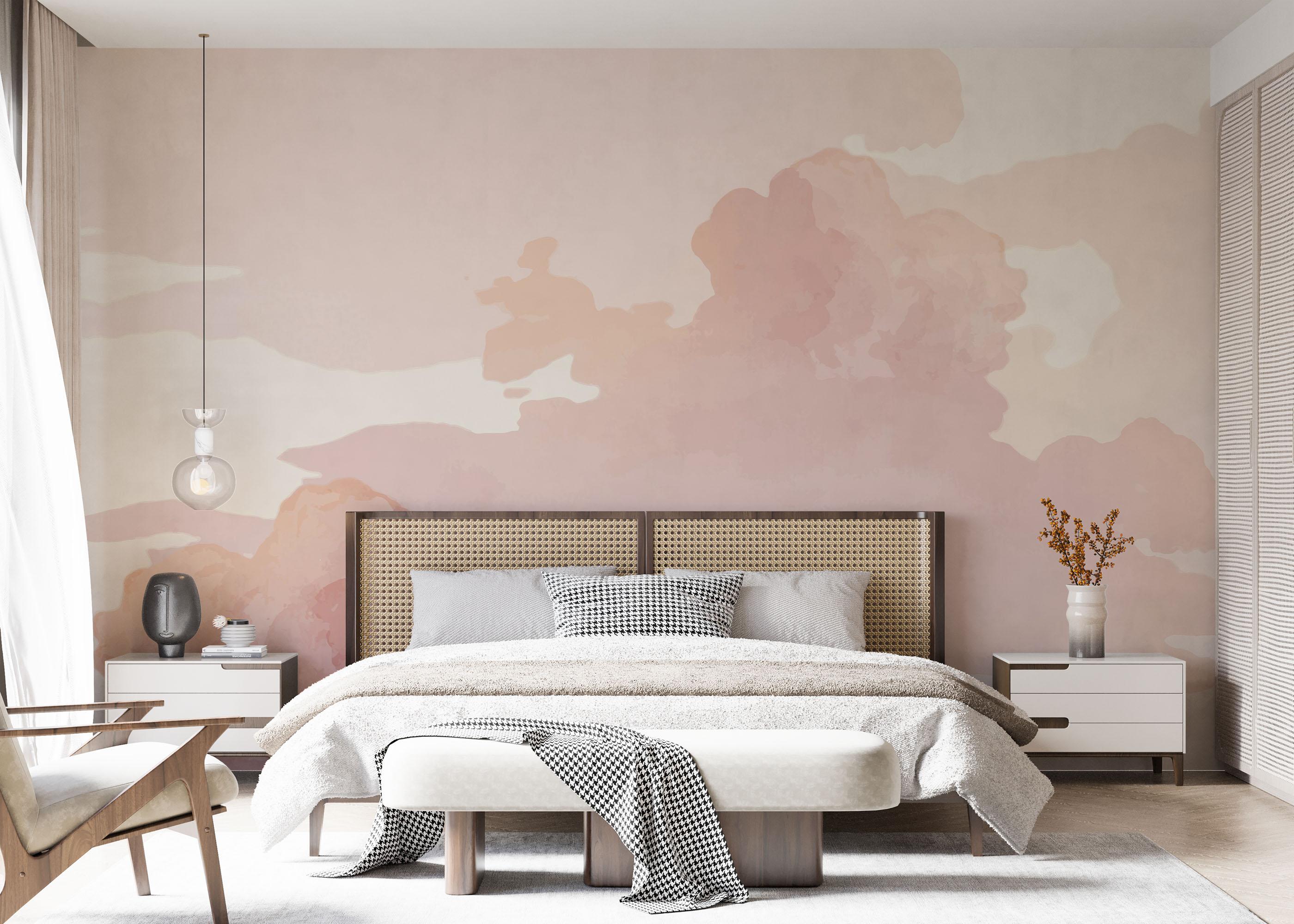 Fototapete Pink Cute Cloud mockup 7