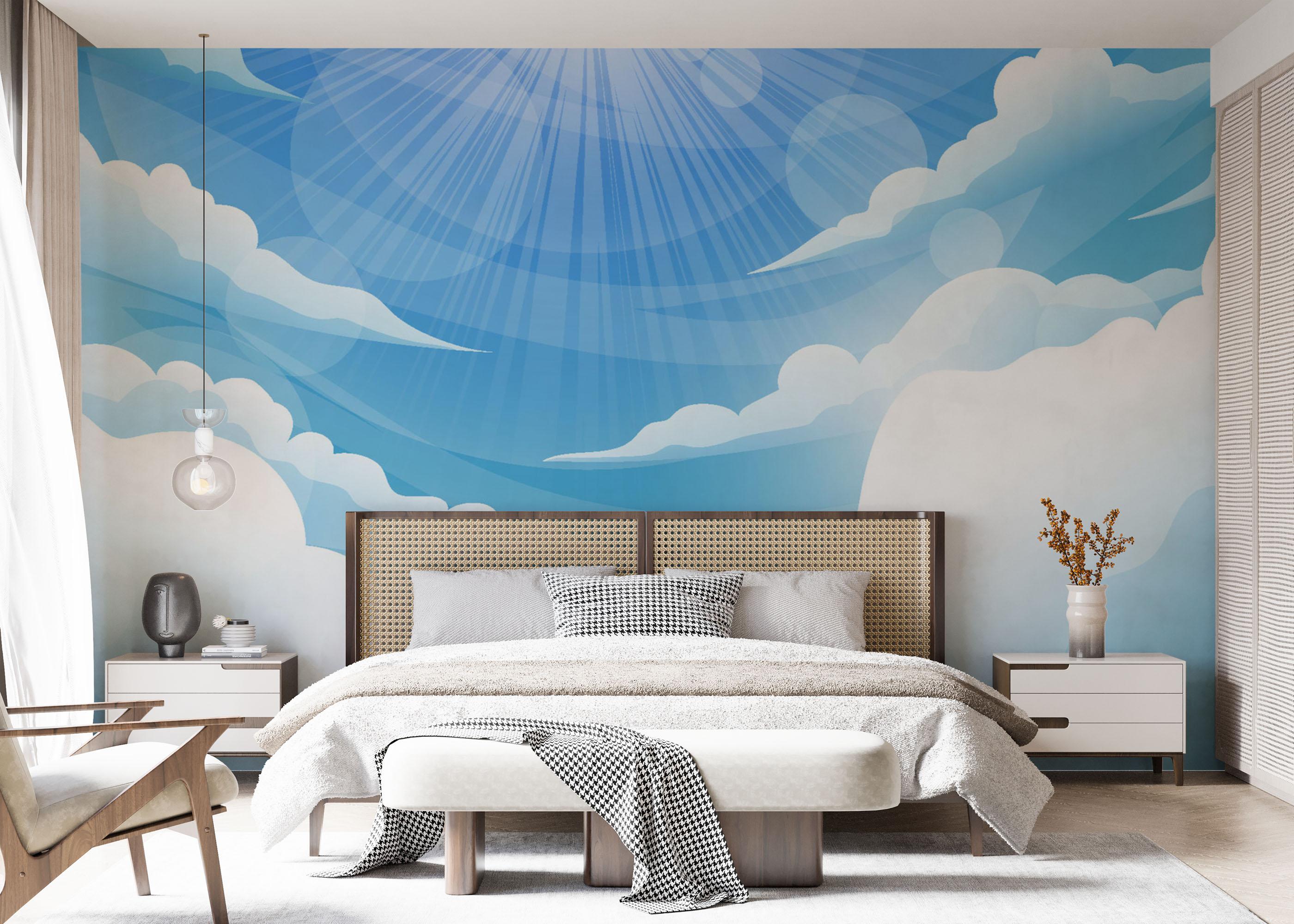 Fototapete Sun Light Clouds mockup 7