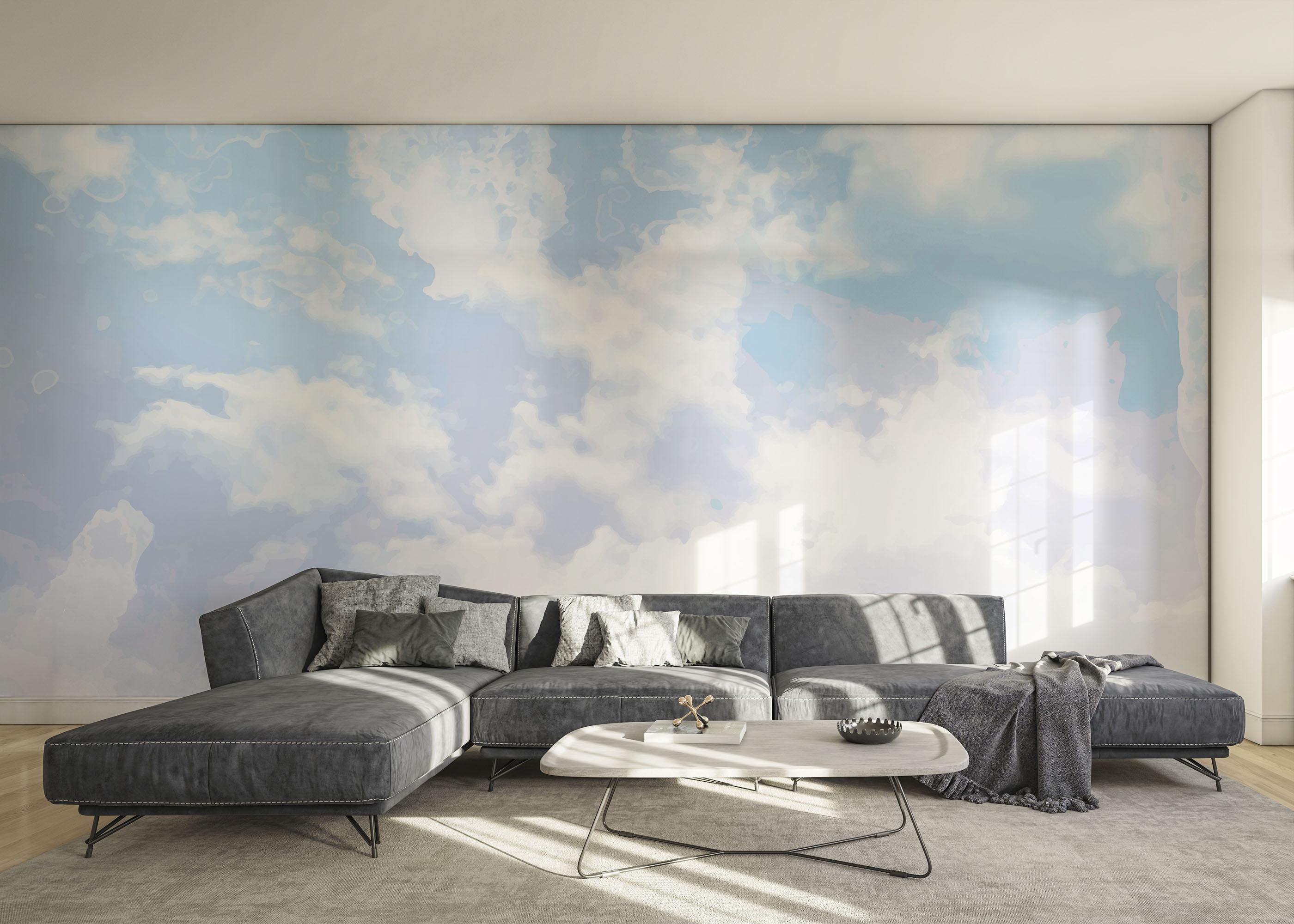 Fototapete Angelic Clouds Art mockup 0