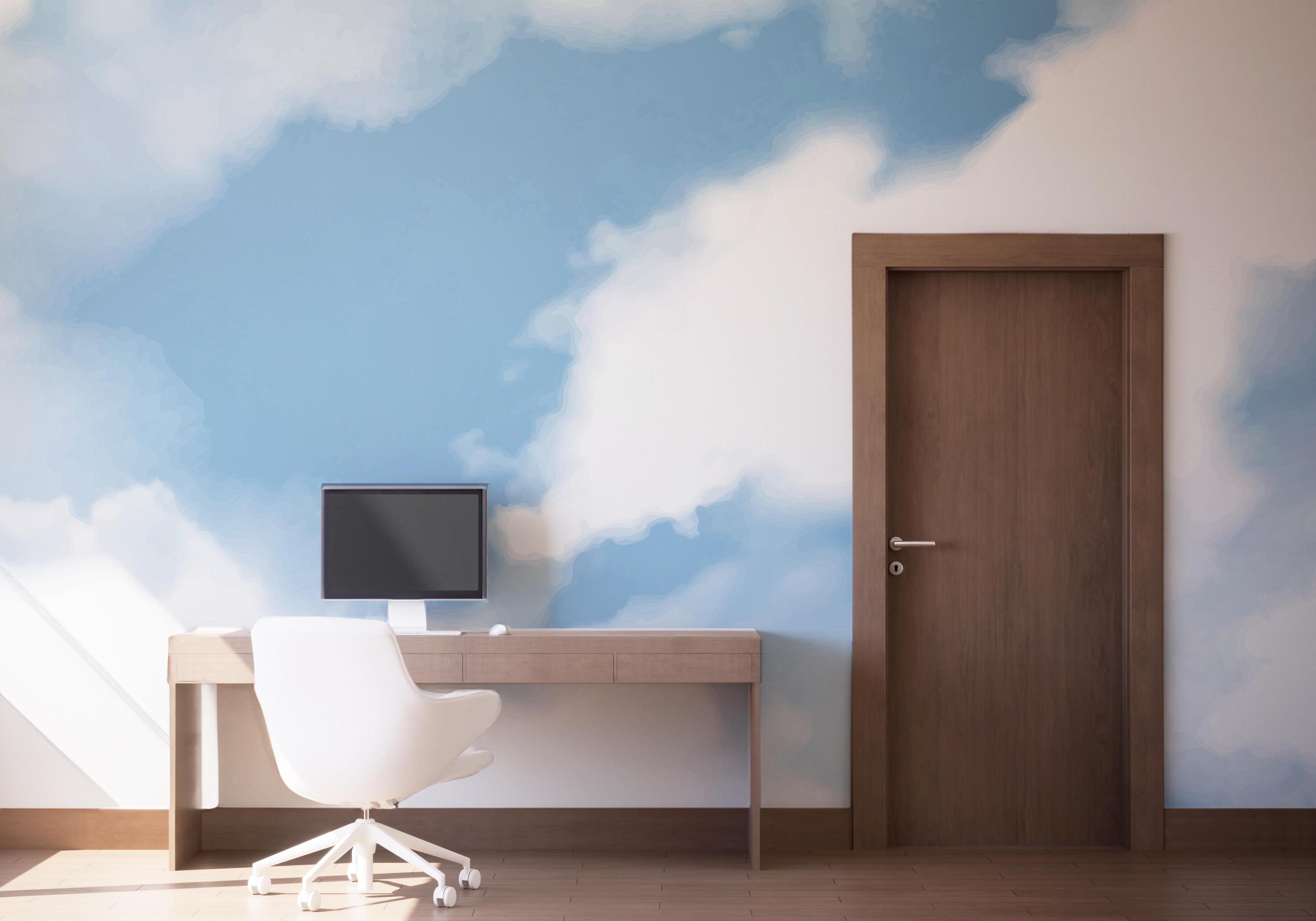 Fototapete Blue White Sky mockup 1