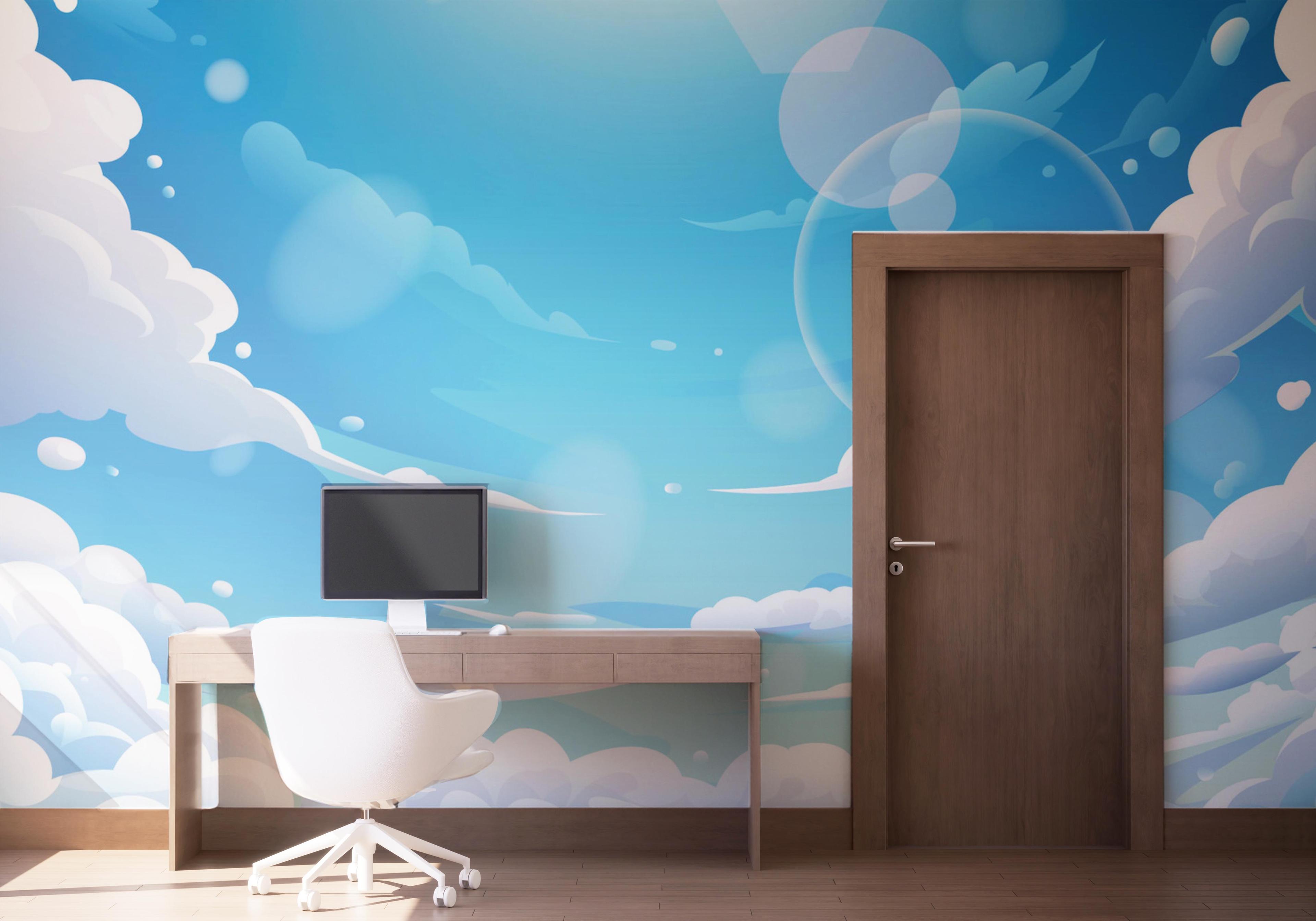 Fototapete Cloud Circle Light mockup 1