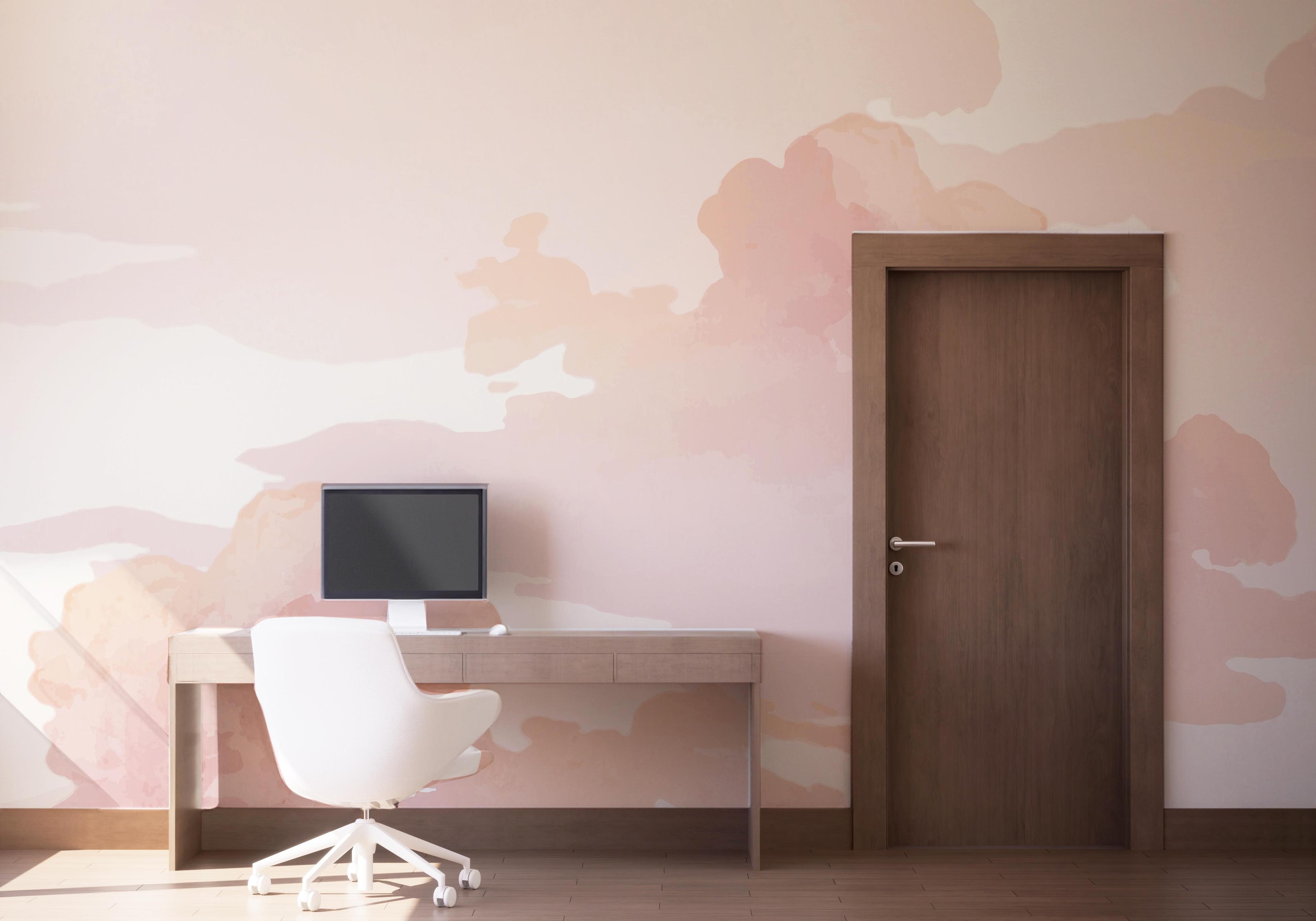 Fototapete Pink Cute Cloud mockup 1