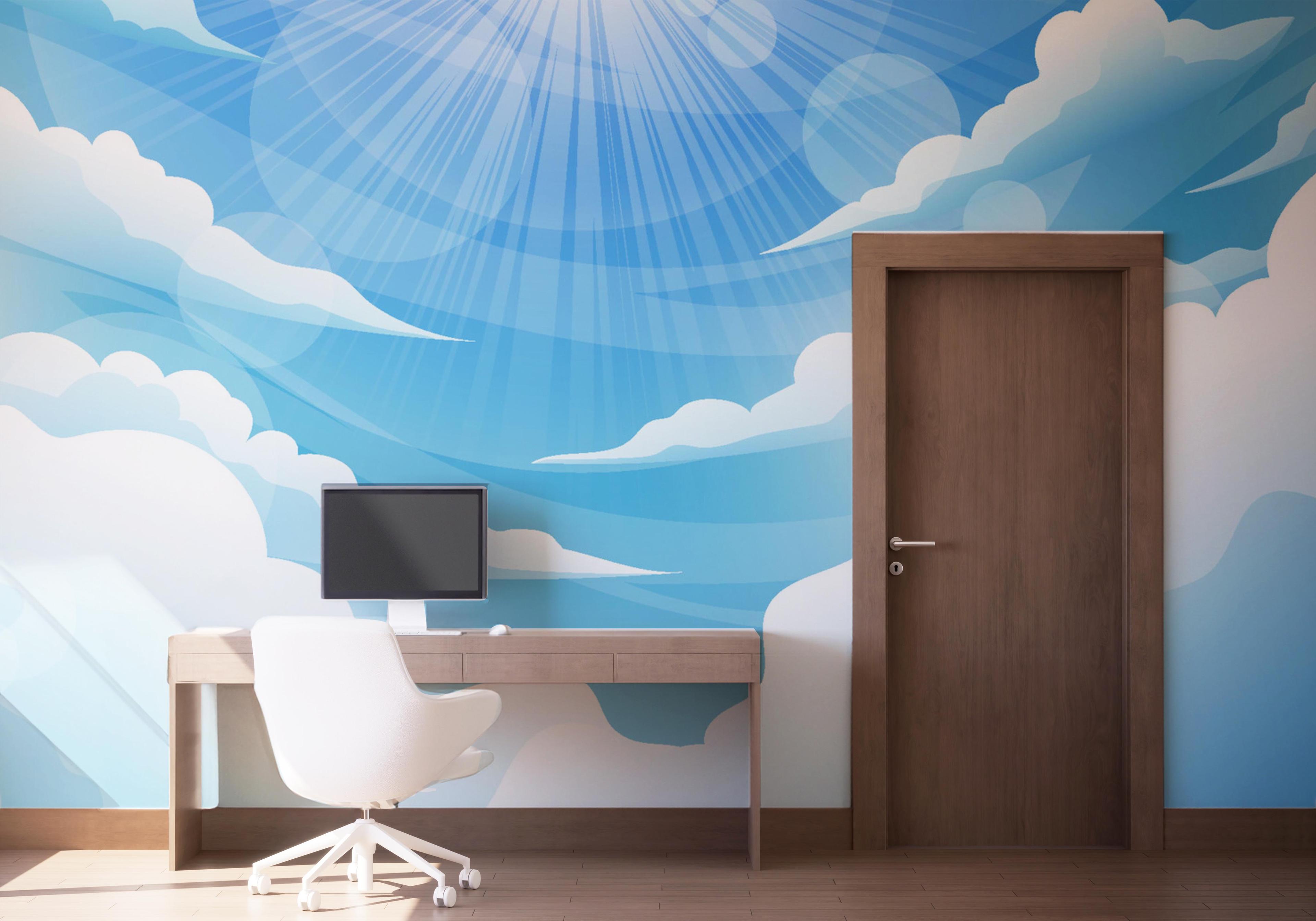 Fototapete Sun Light Clouds mockup 1