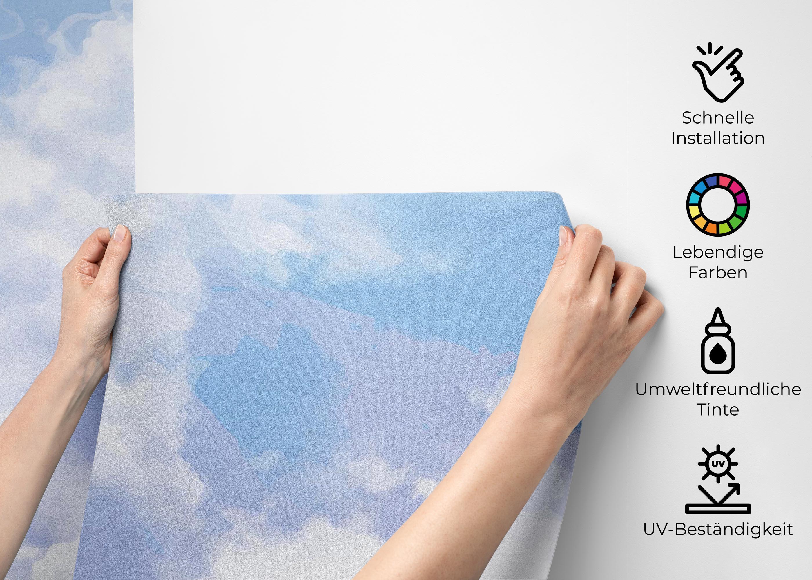 Fototapete Angelic Clouds Art mockup 2