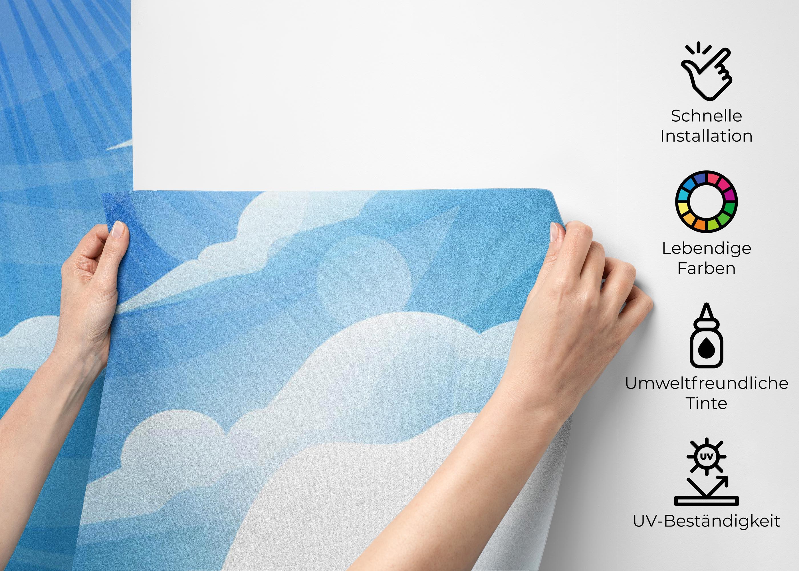 Fototapete Sun Light Clouds mockup 2