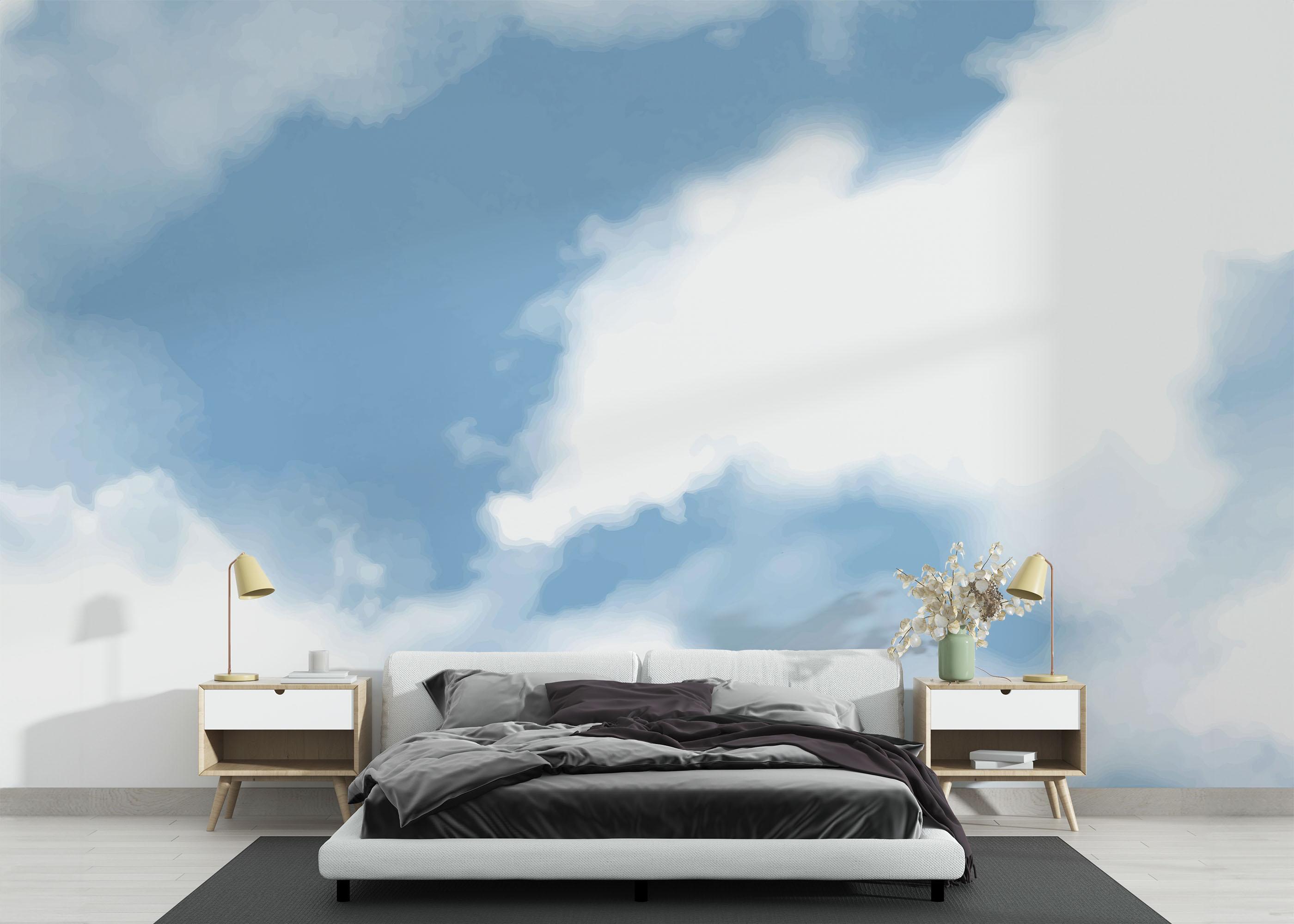 Fototapete Blue White Sky mockup 3