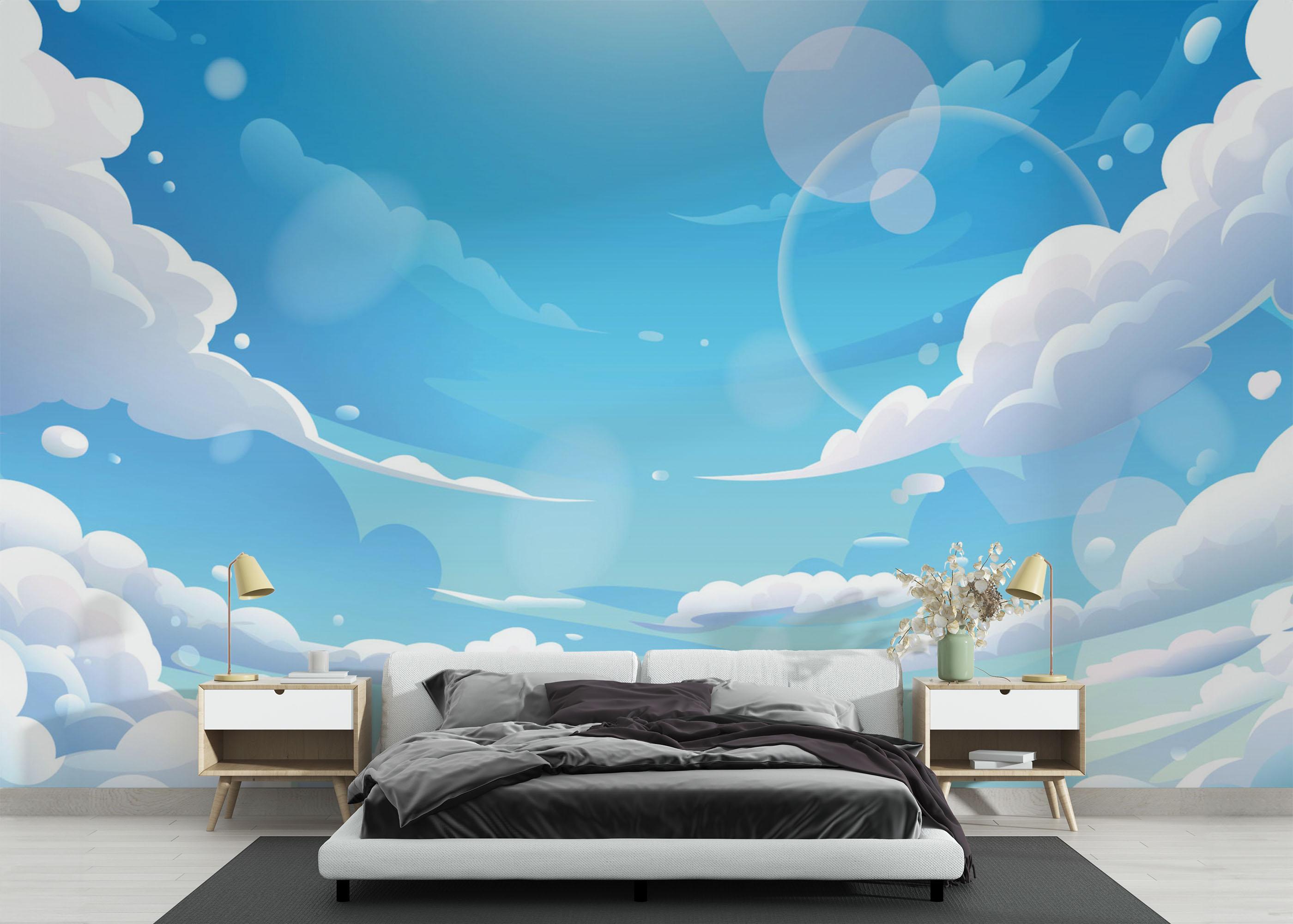 Fototapete Cloud Circle Light mockup 3