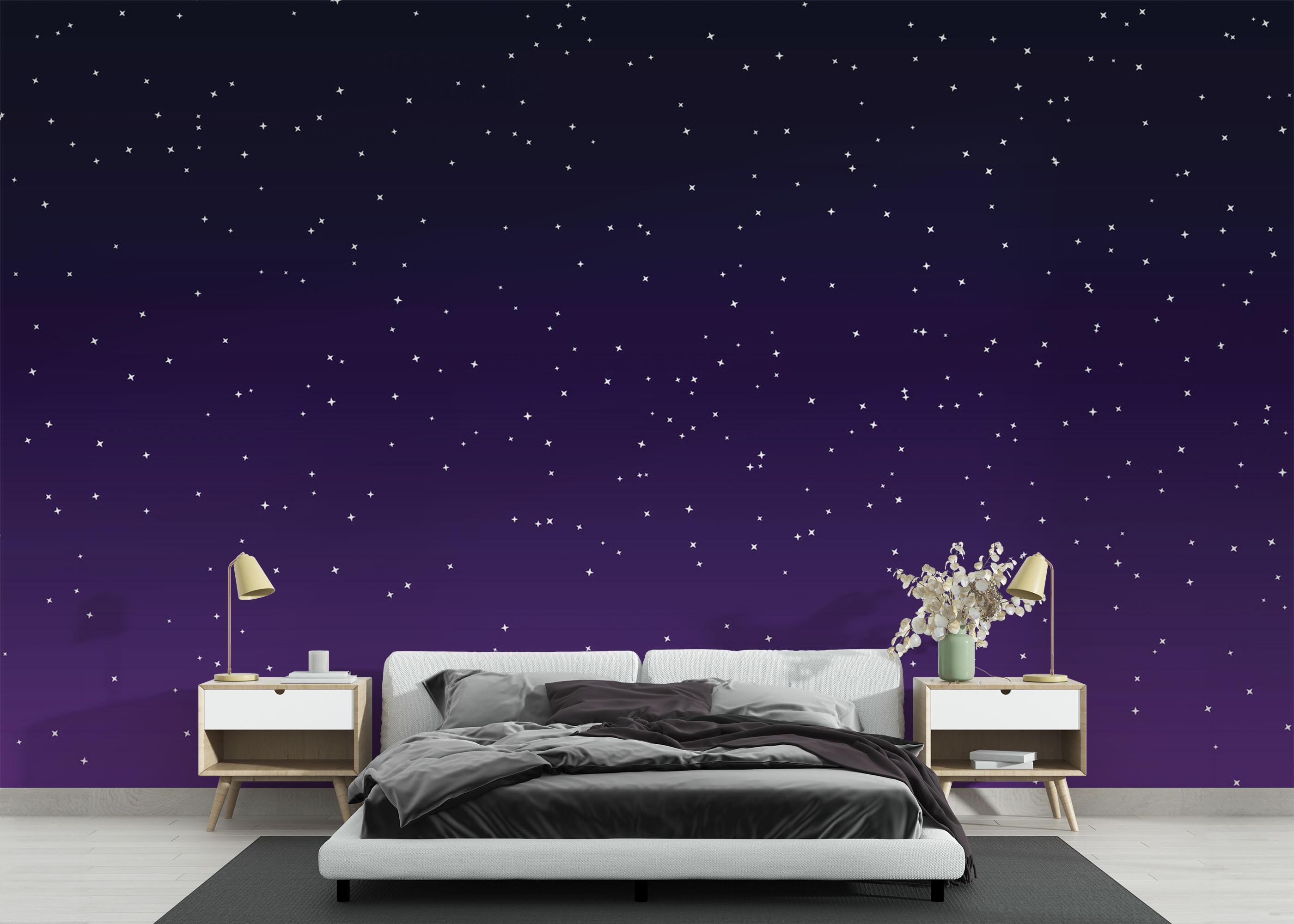Fototapete Dark Purple Sky mockup 3