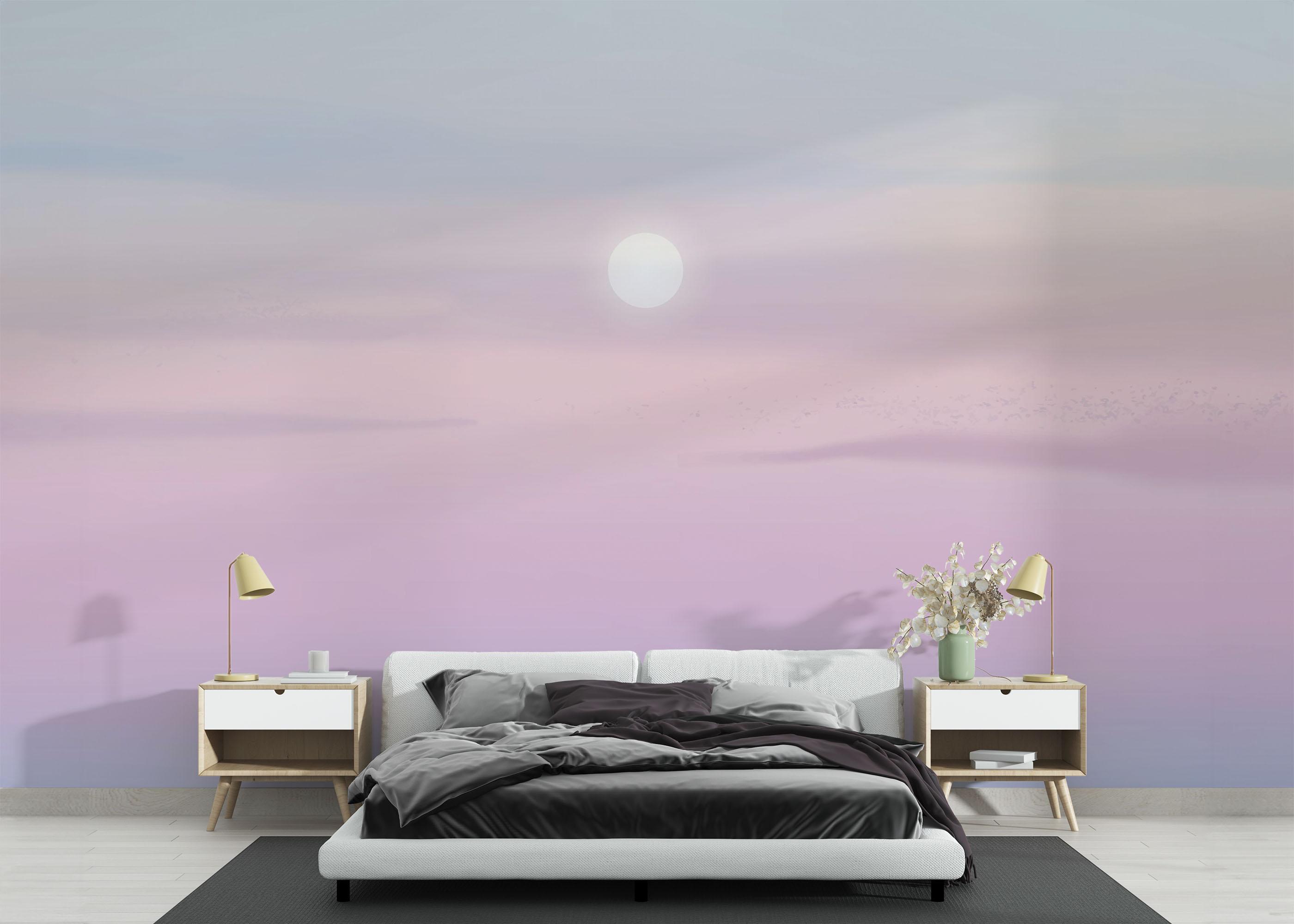 Fototapete Pastel Sky Moon mockup 3