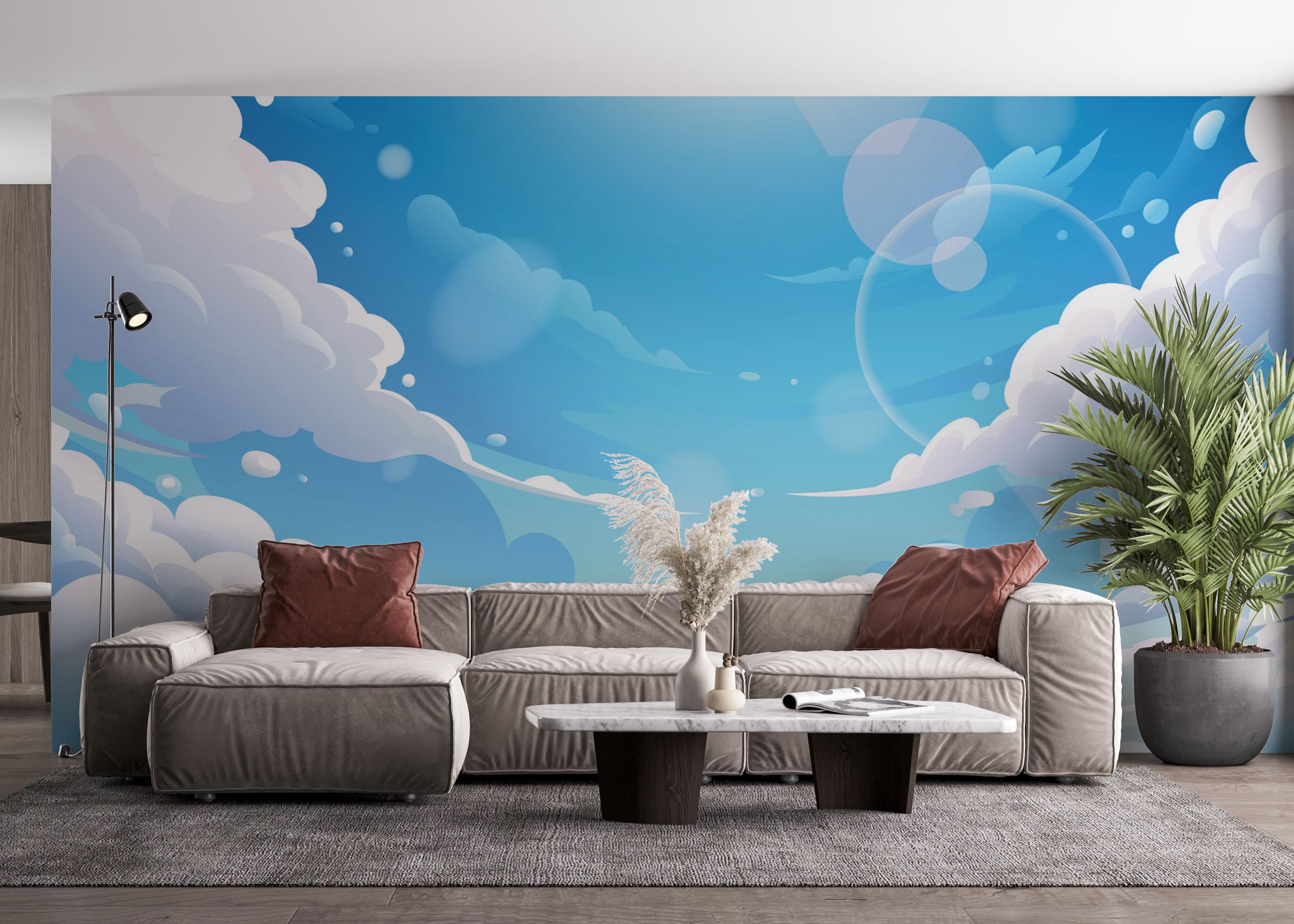 Fototapete Cloud Circle Light mockup 4