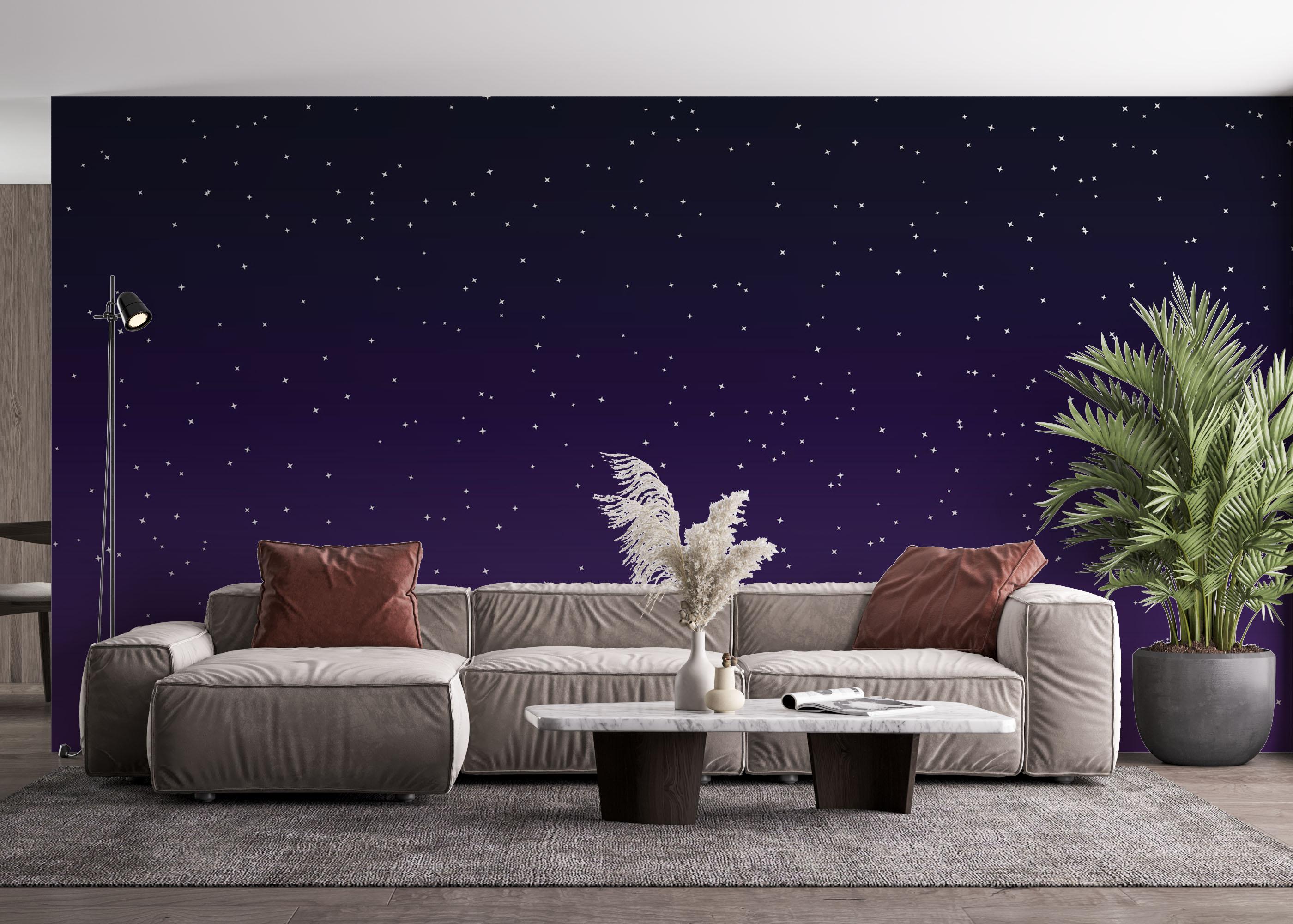Fototapete Dark Purple Sky mockup 4