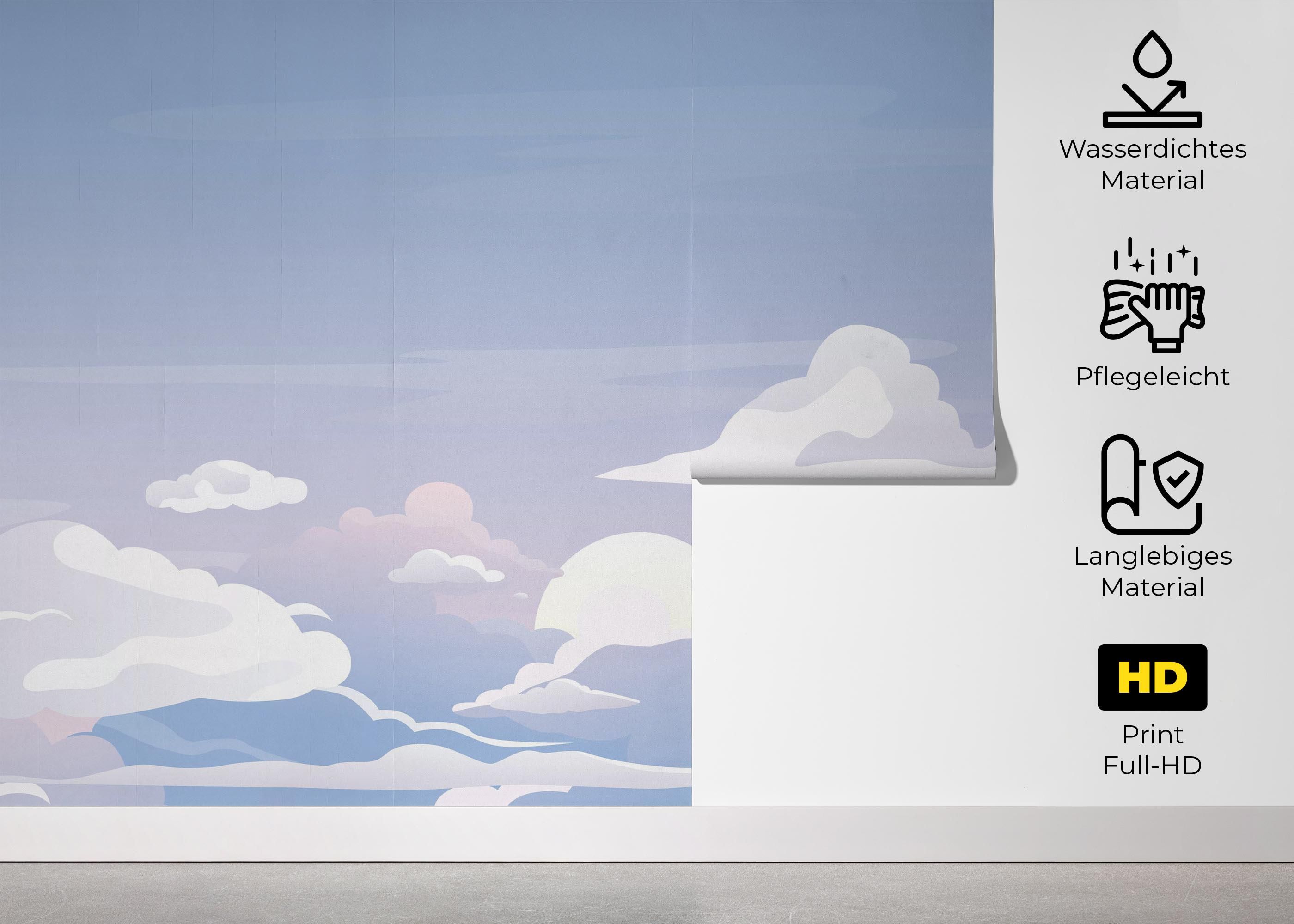 Cartoon Clouds Art mockup 5