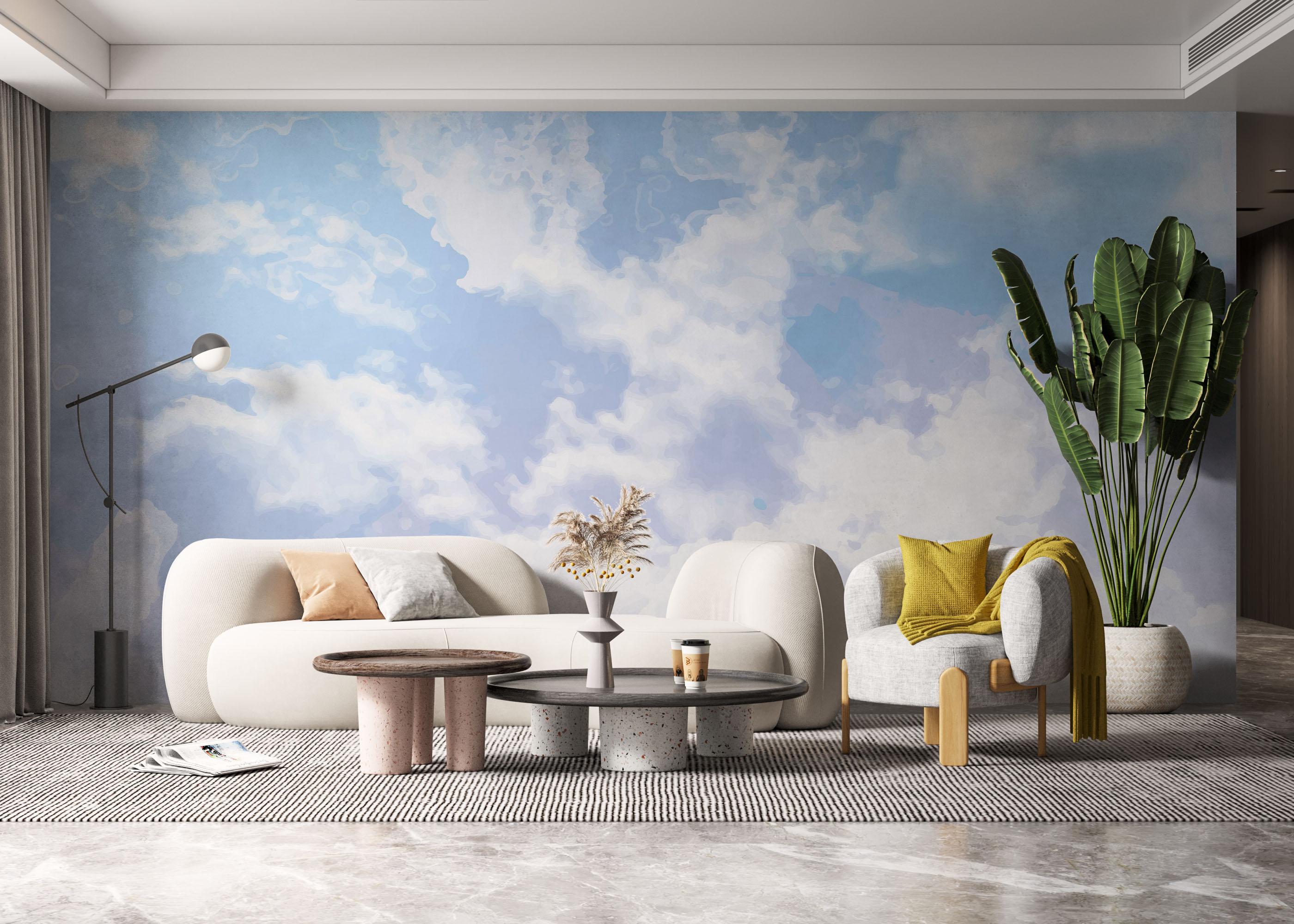 Fototapete Angelic Clouds Art mockup 6
