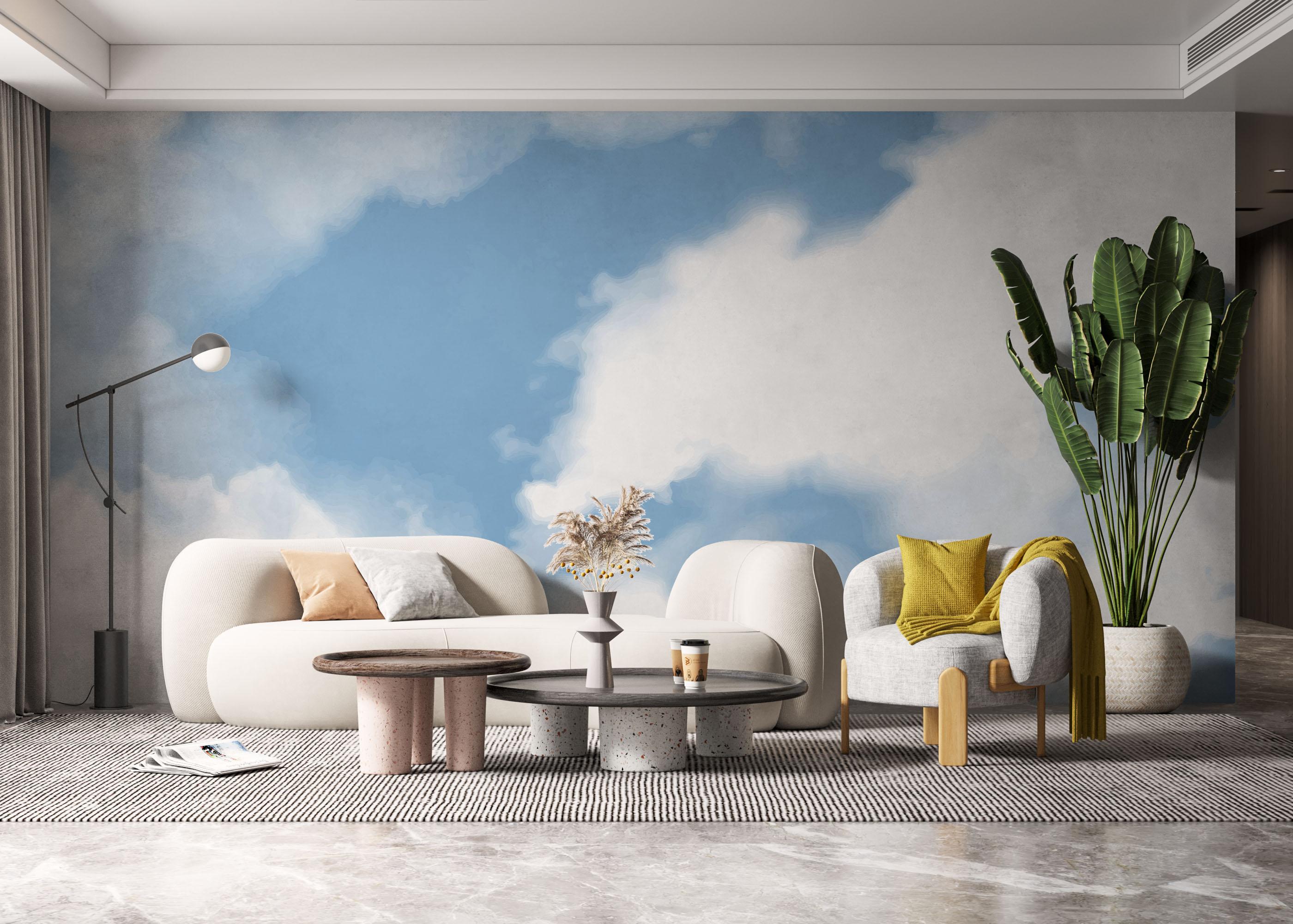 Fototapete Blue White Sky mockup 6