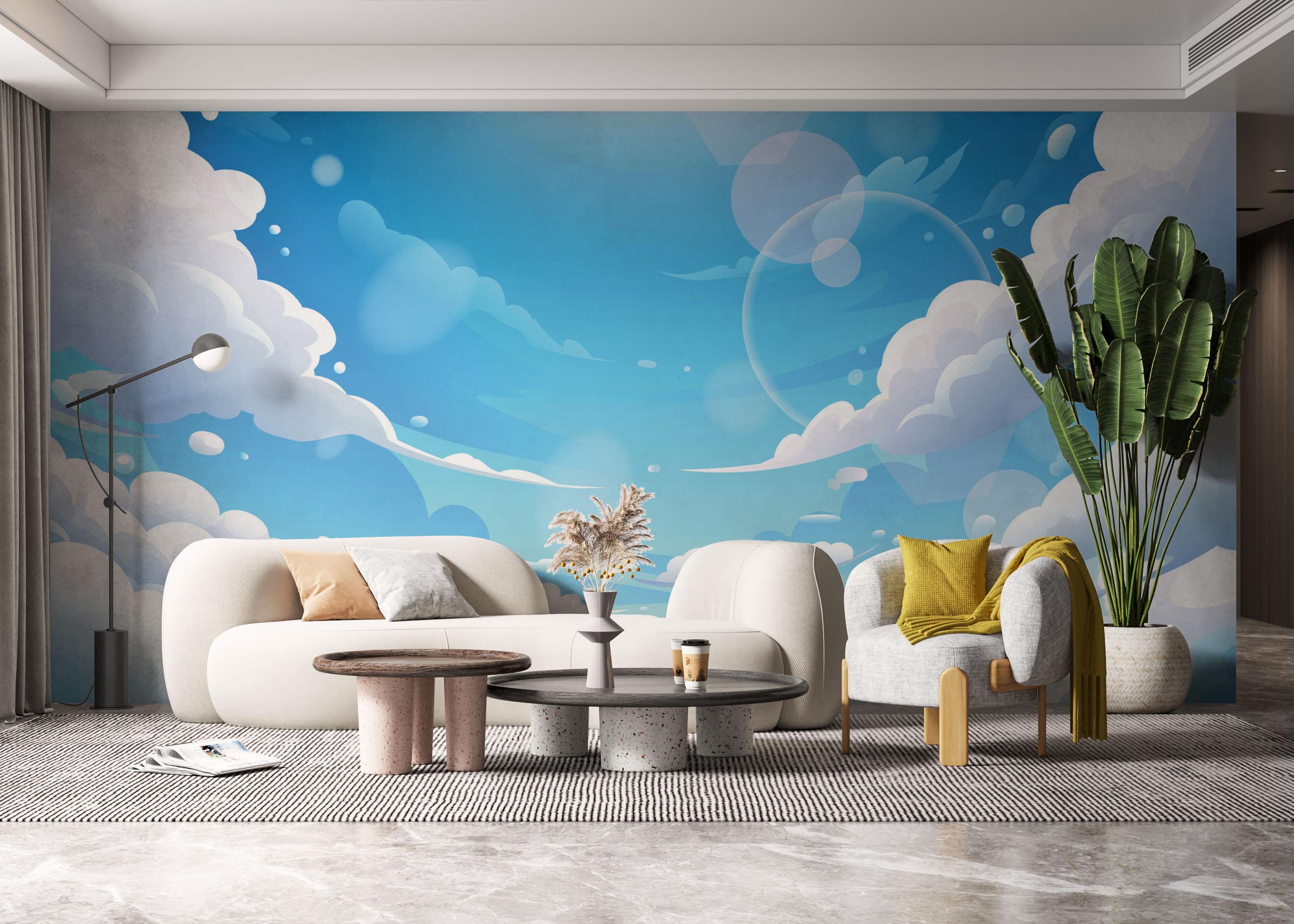 Fototapete Cloud Circle Light mockup 6