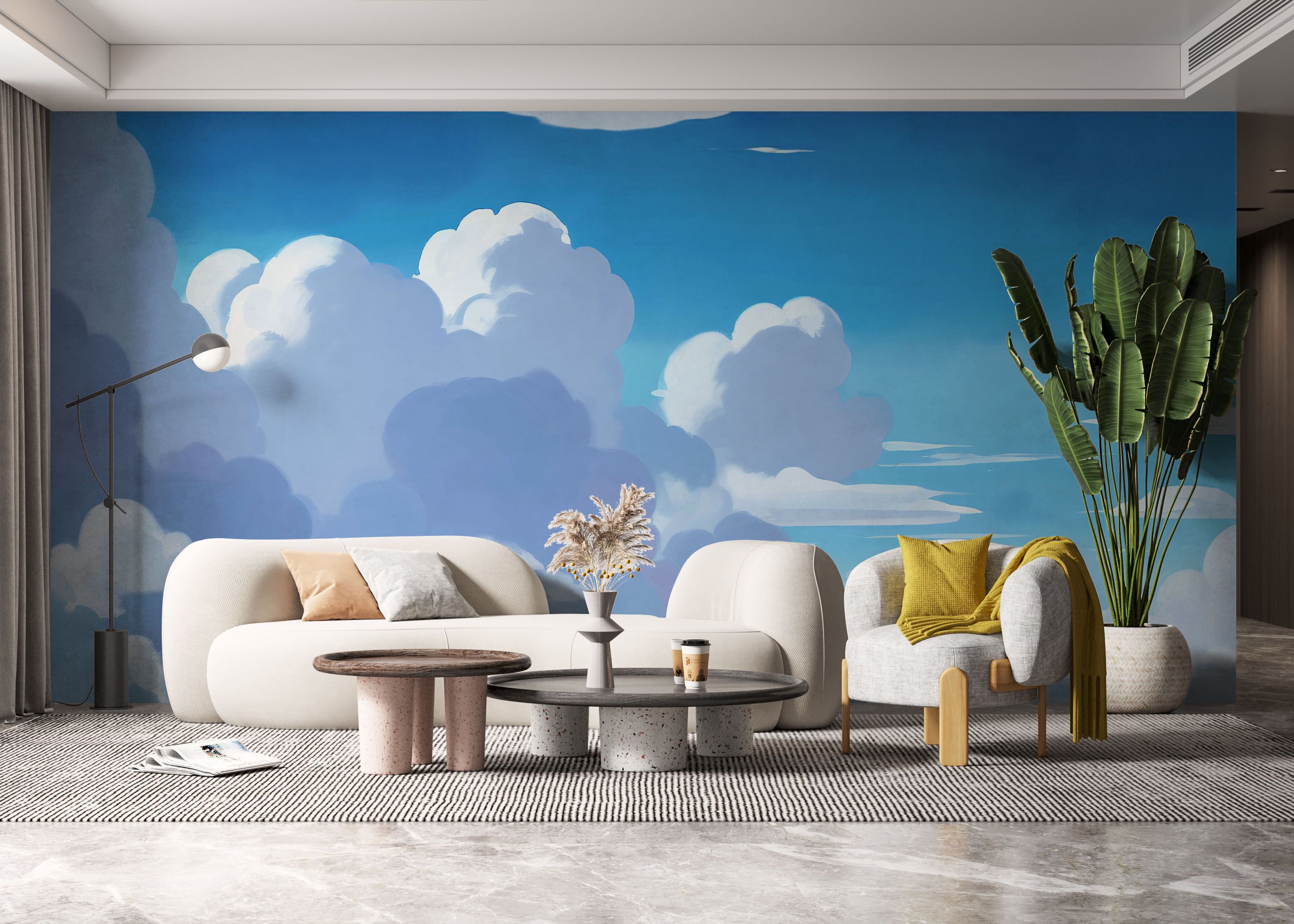Fluffy Clouds Art mockup 6