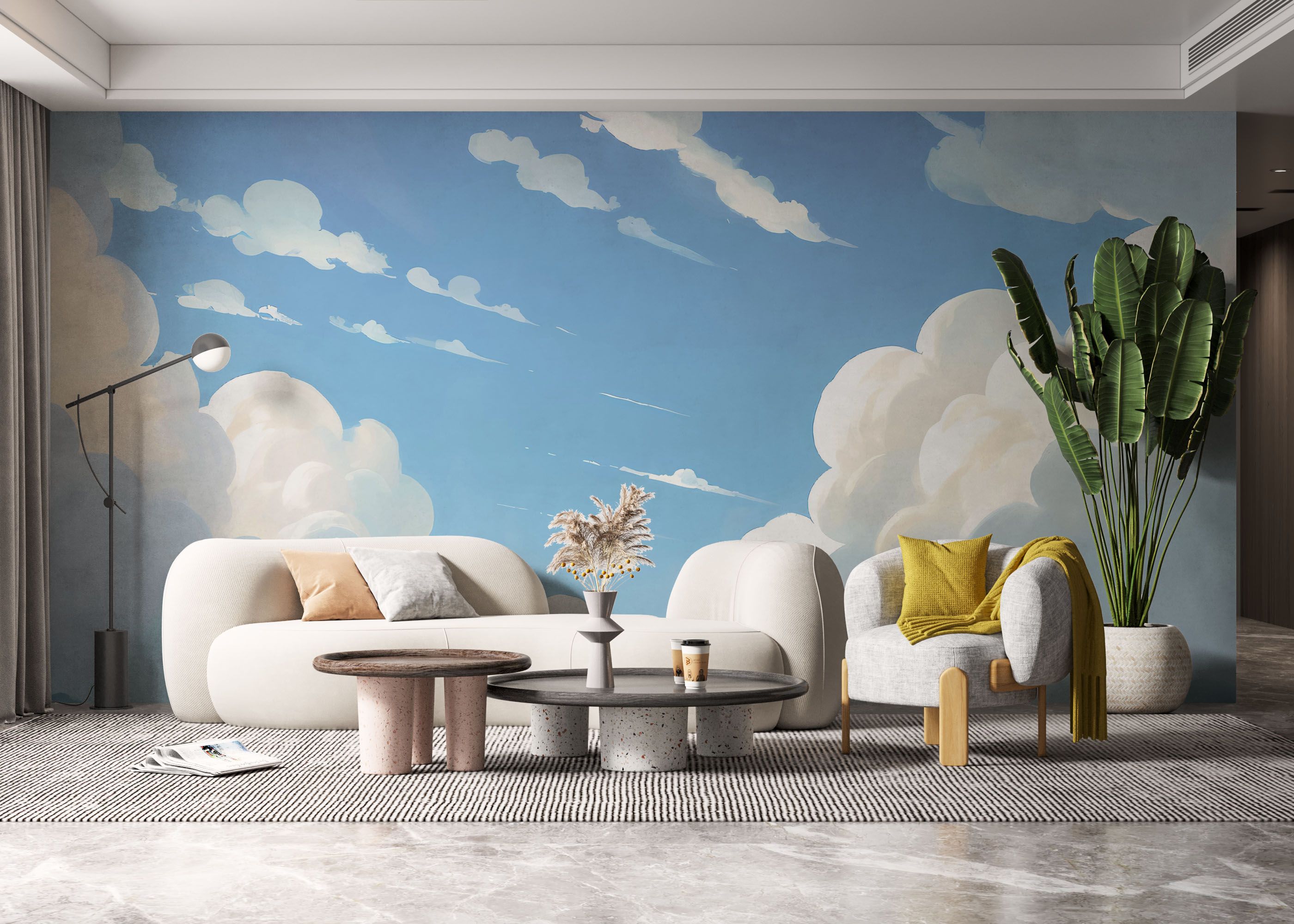 Fluffy White Cloud mockup 6