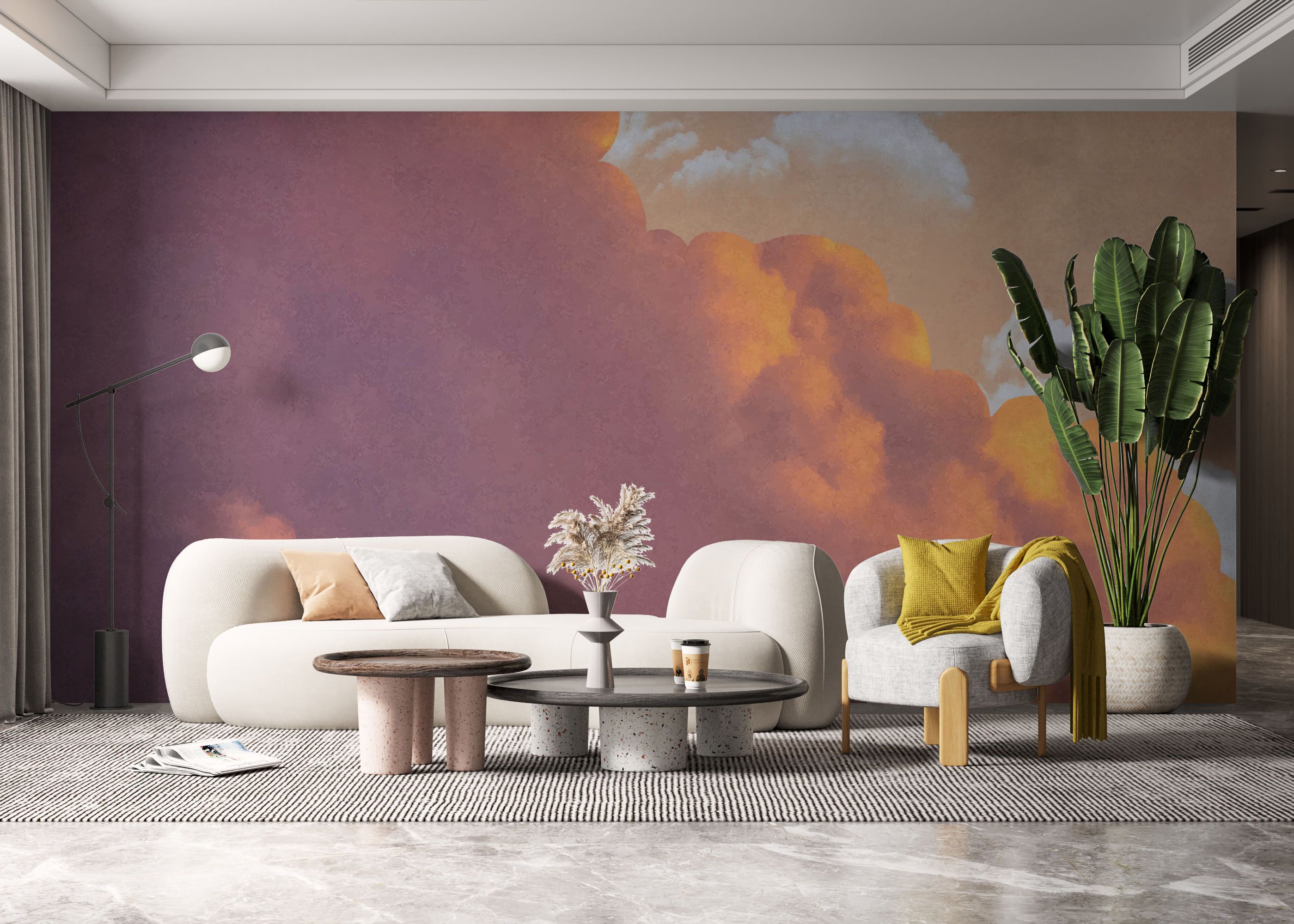 Orange Purple Cloud mockup 6