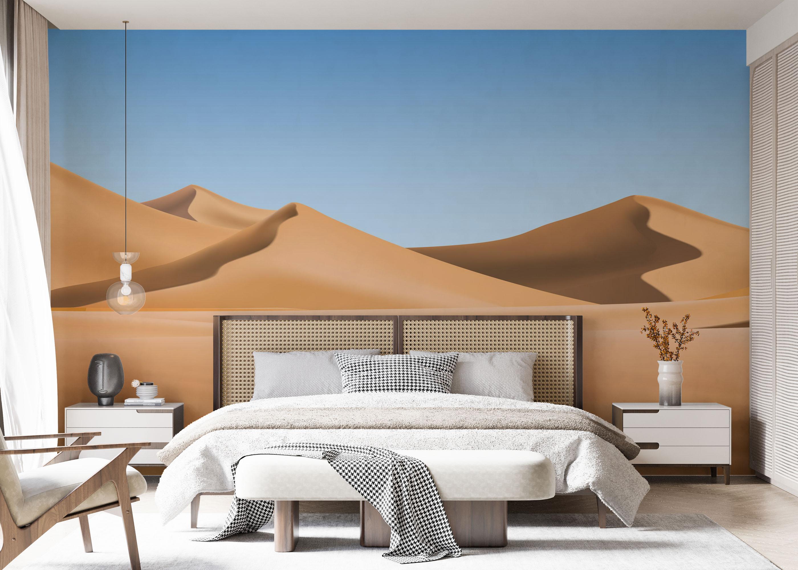 Fototapete Cream Brown Desert mockup 7