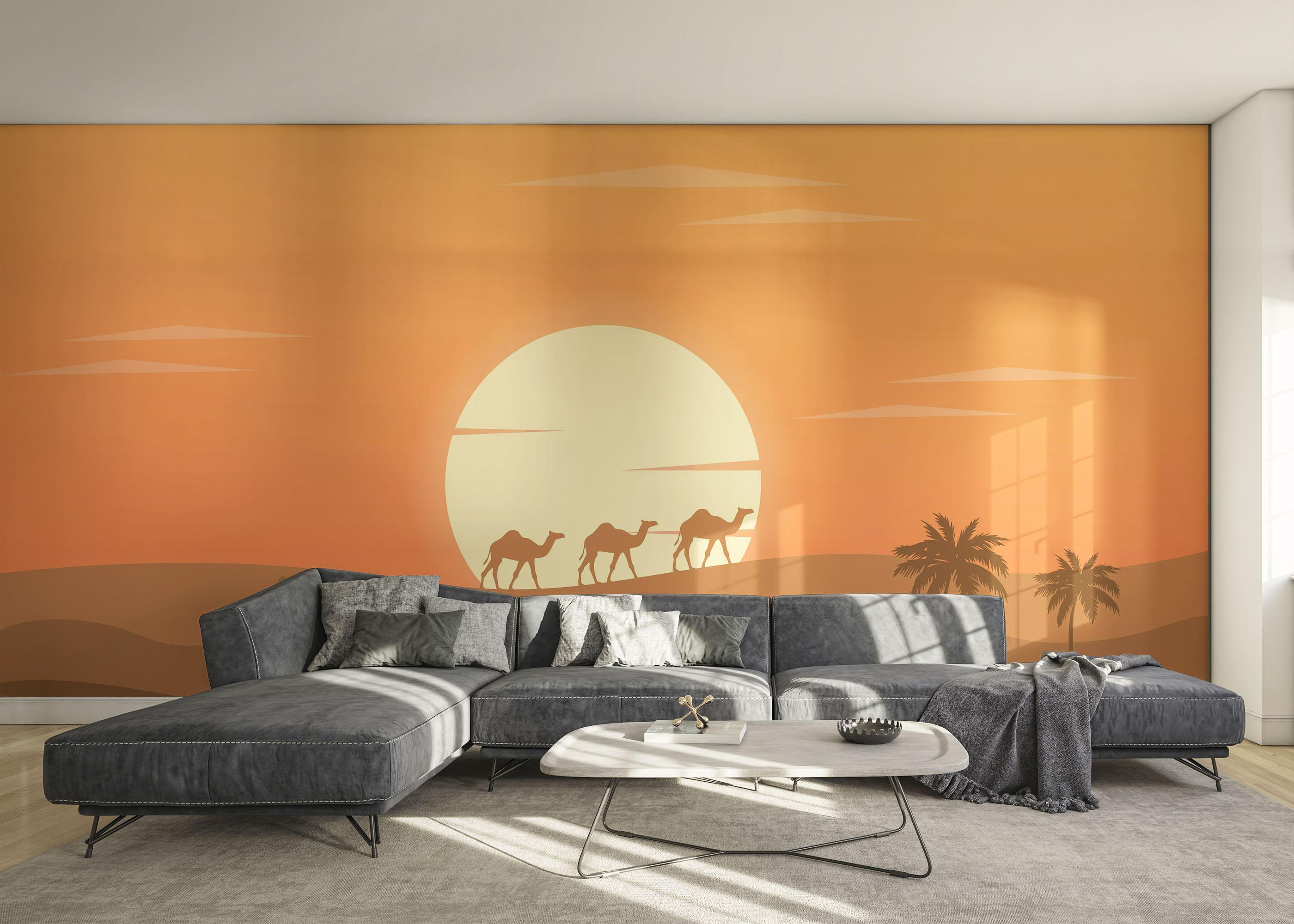 Fototapete Cream Sun Desert mockup 0