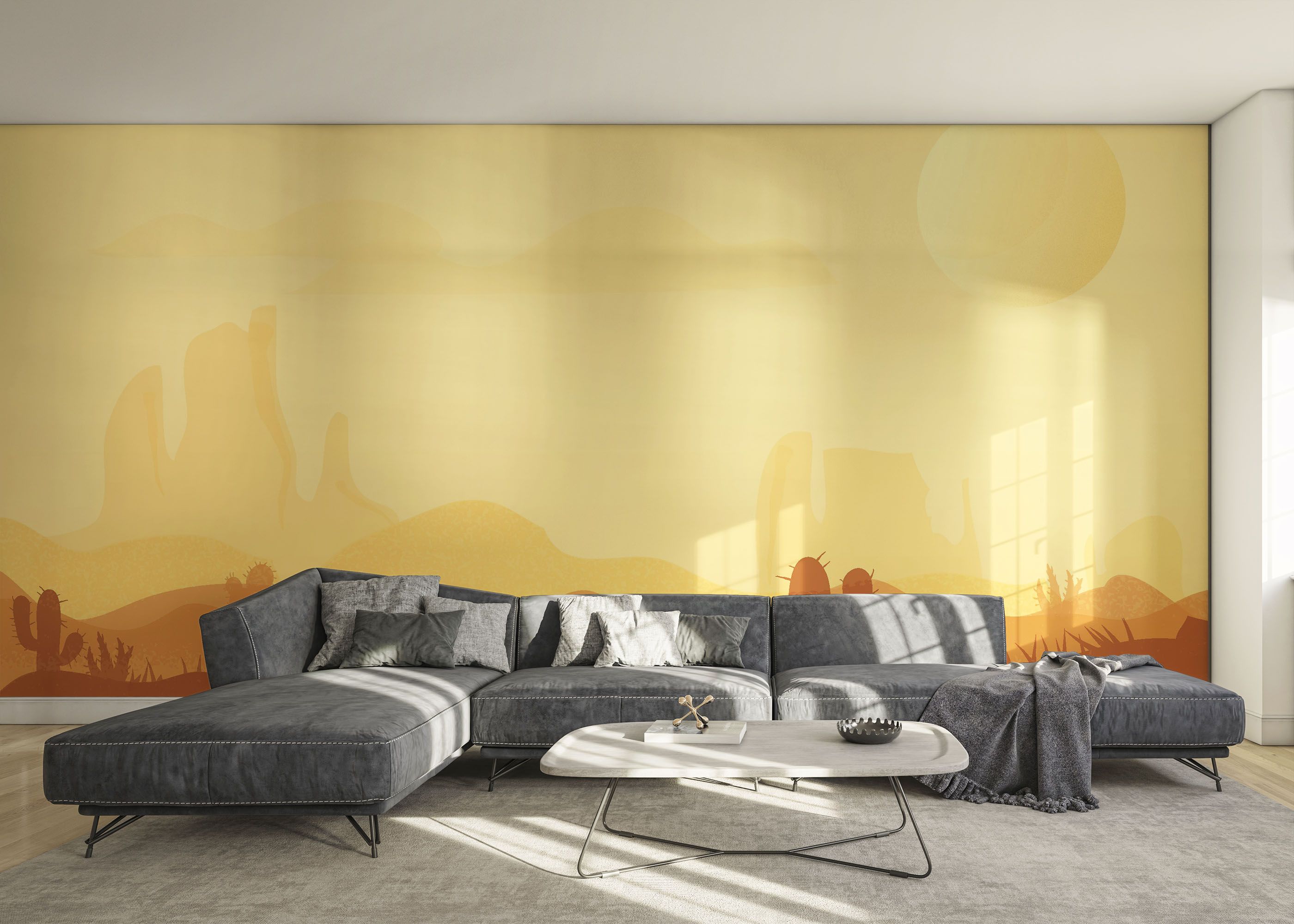 Cream Sunset Desert mockup 0