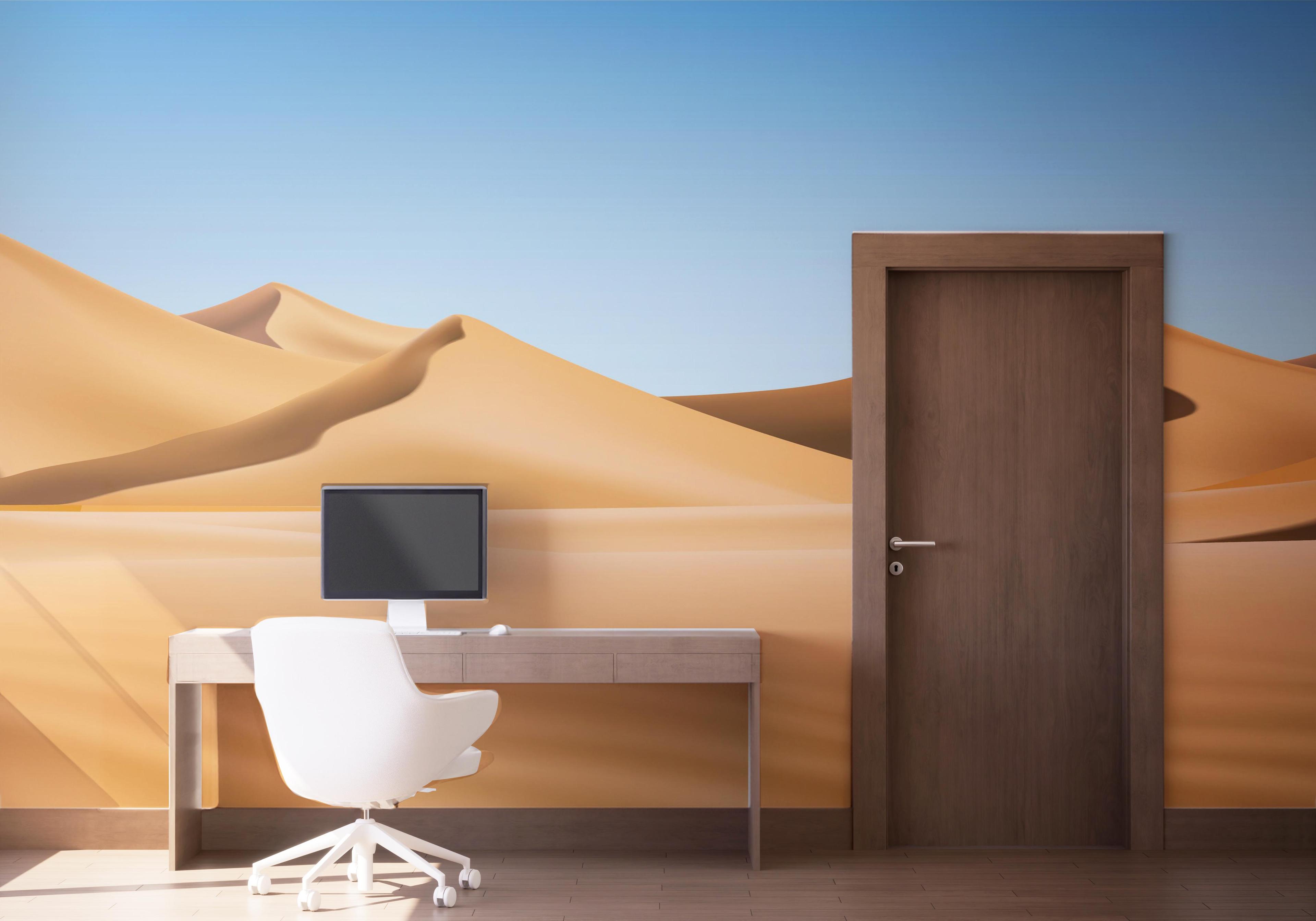 Fototapete Cream Brown Desert mockup 1