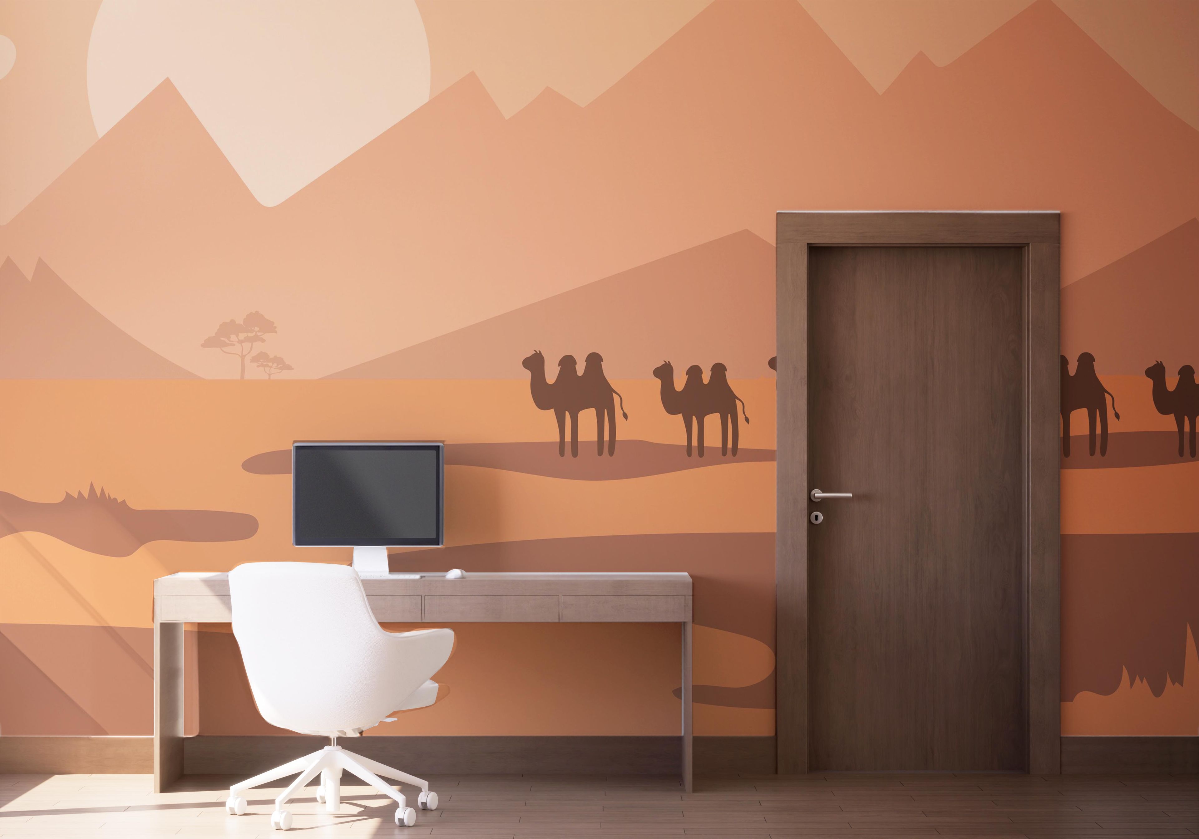 Cream Desert Camels mockup 1