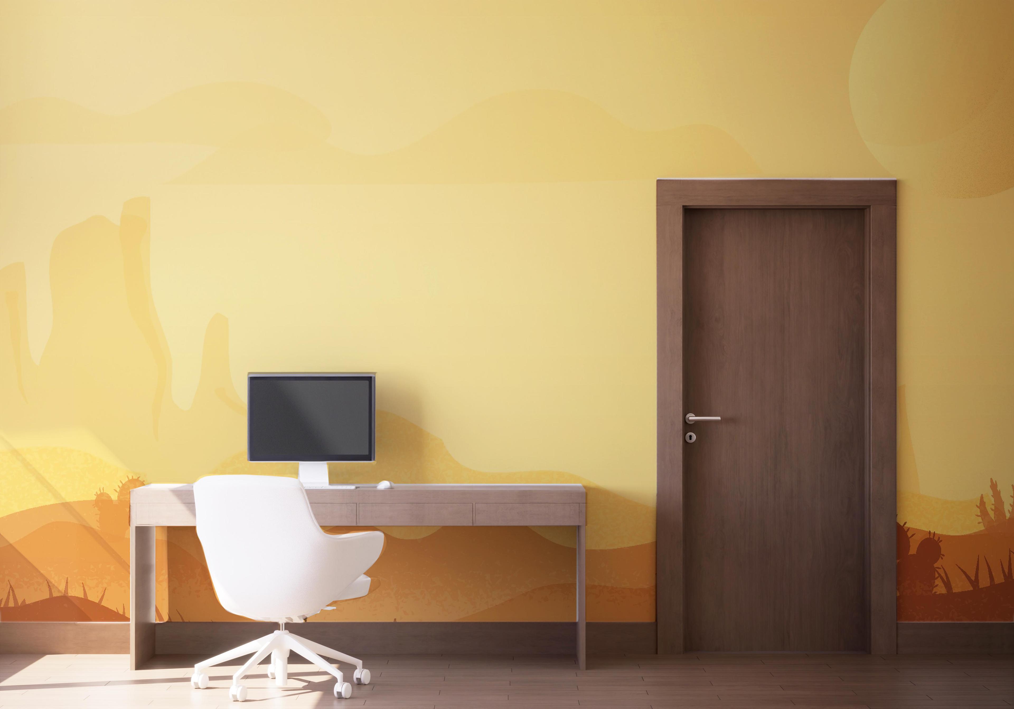 Fototapete Cream Sunset Desert mockup 1