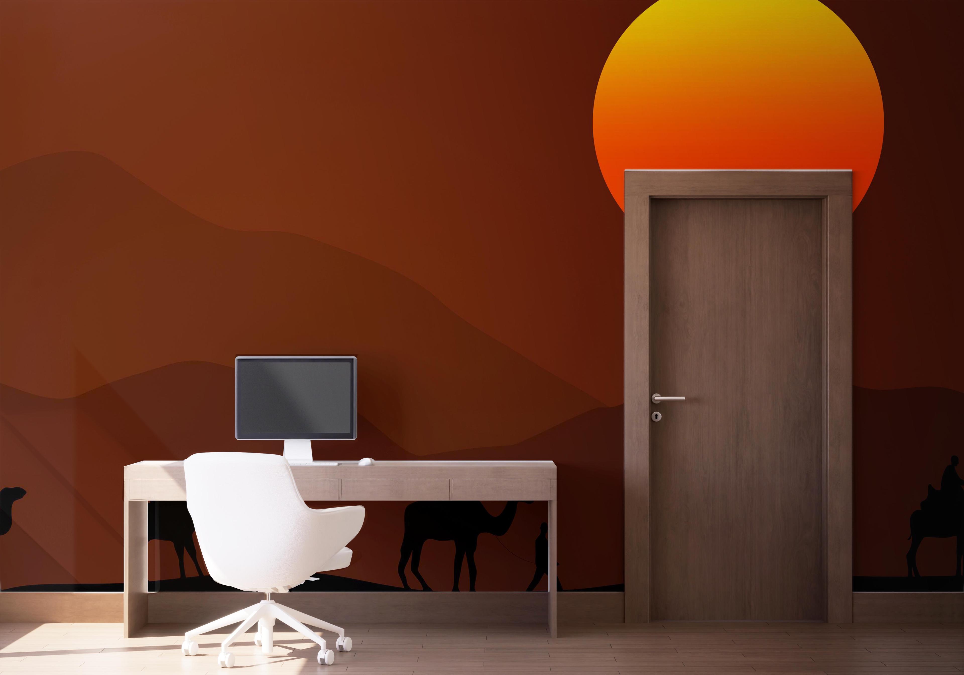 Fototapete Desert Art Sunset mockup 1