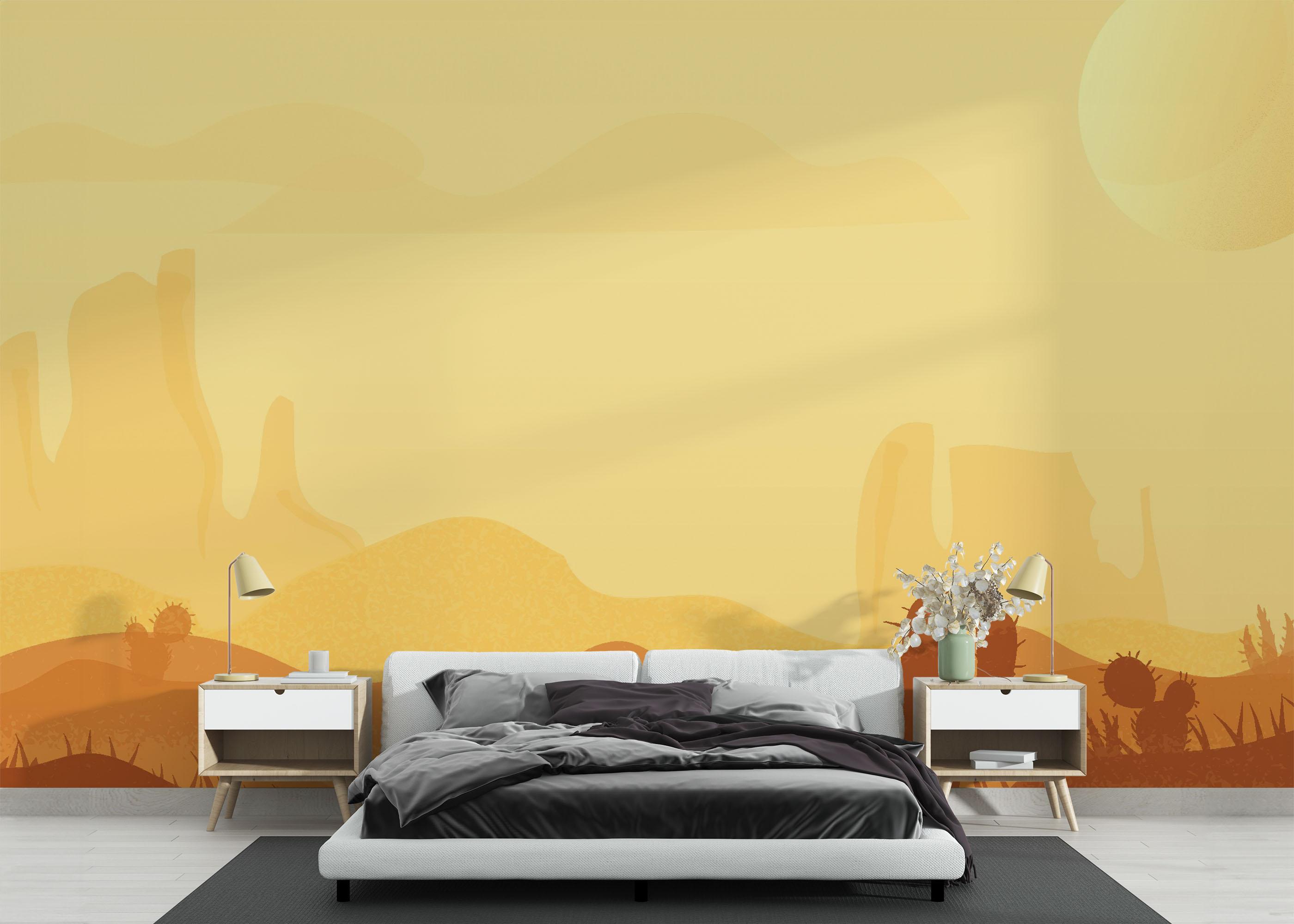 Fototapete Cream Sunset Desert mockup 3