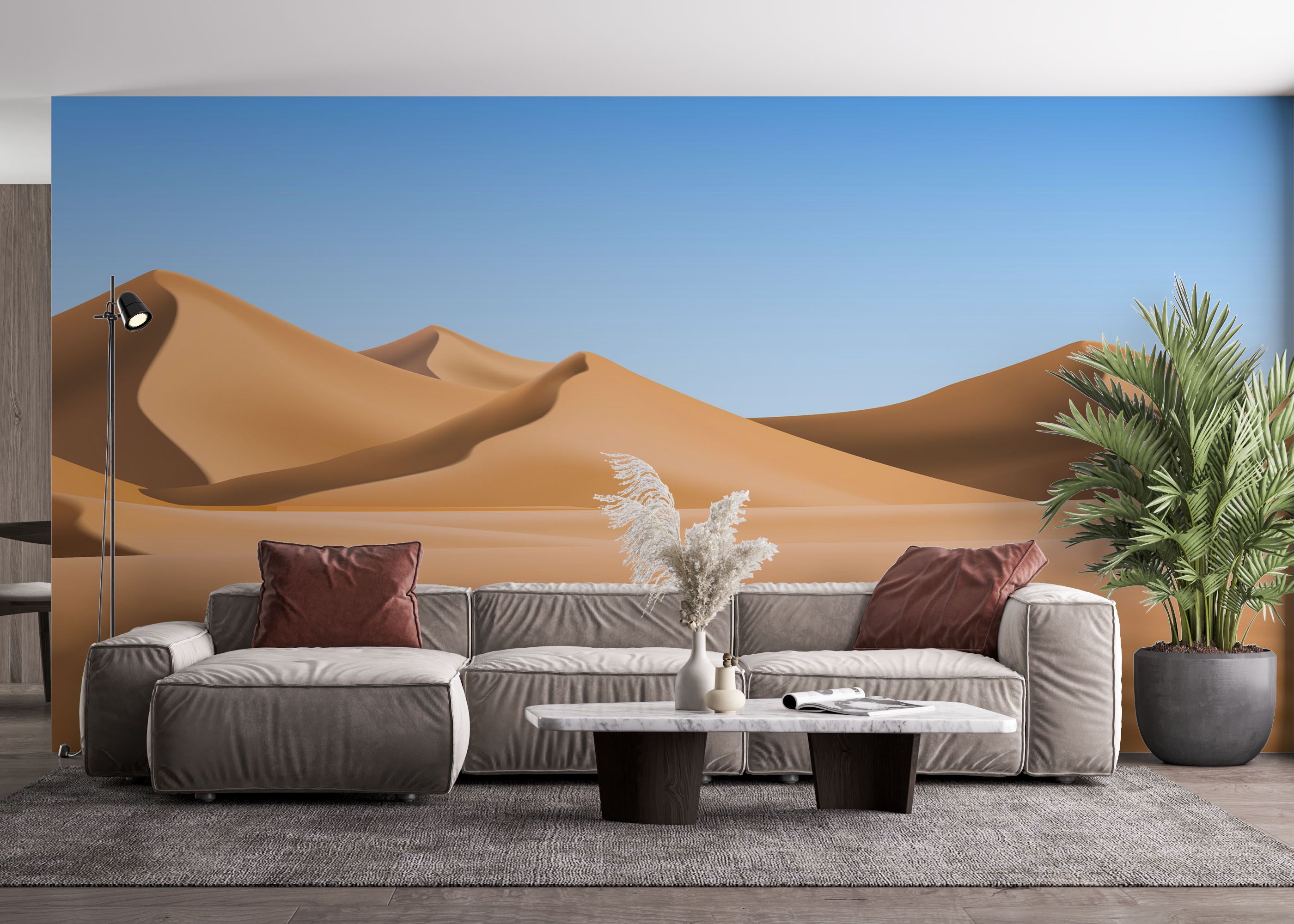 Cream Brown Desert mockup 4