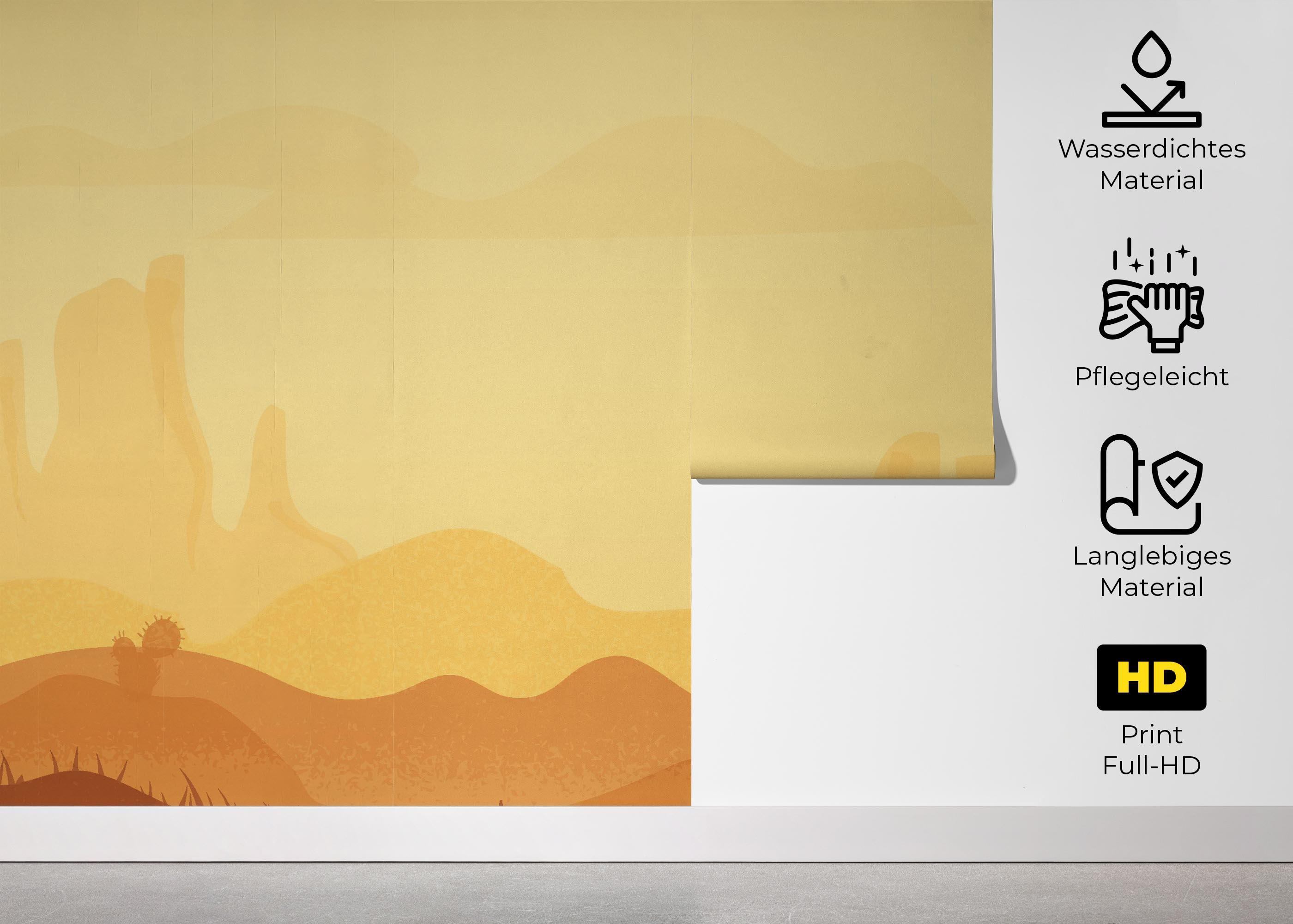 Fototapete Cream Sunset Desert mockup 5
