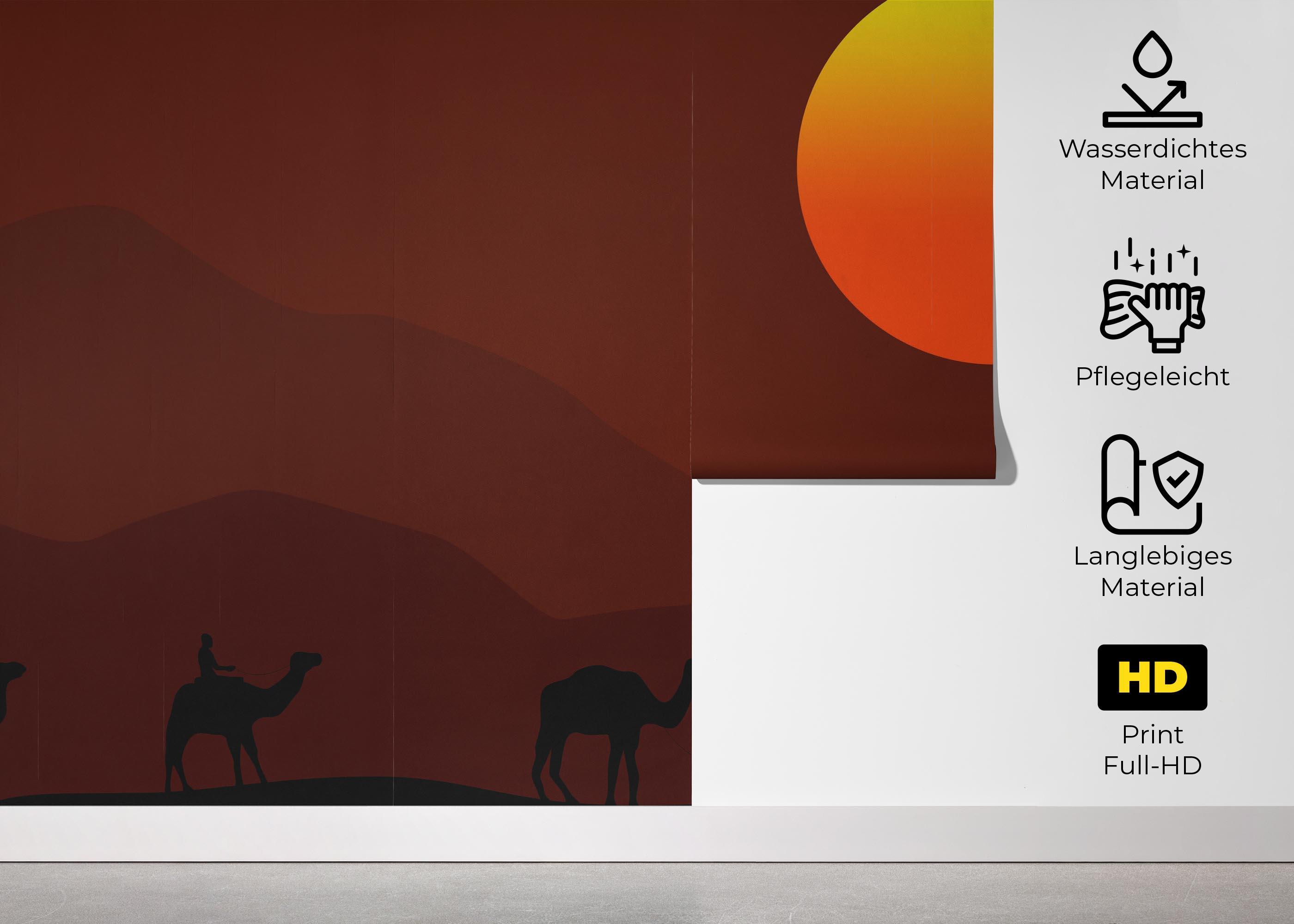 Fototapete Desert Art Sunset mockup 5
