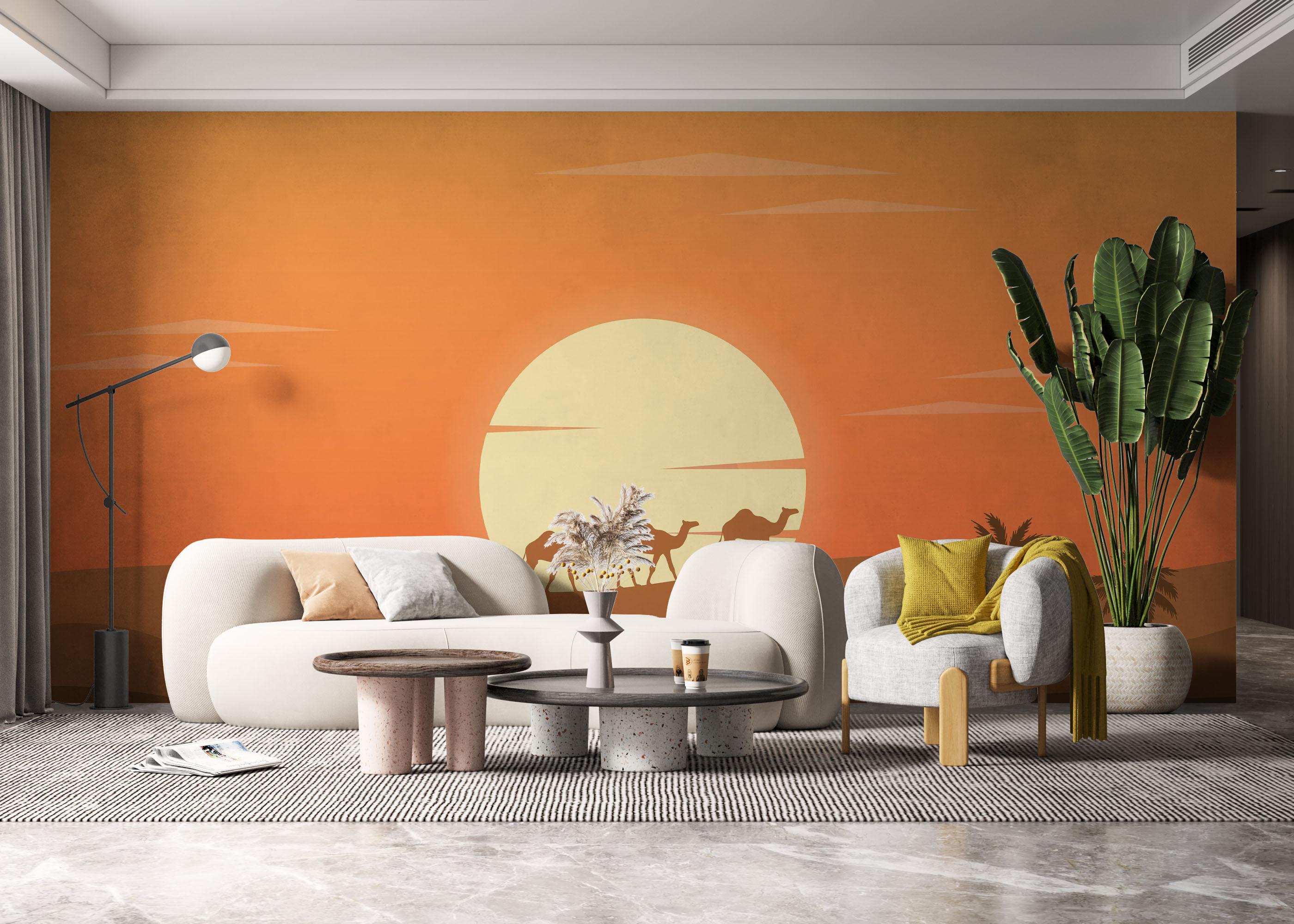 Fototapete Cream Sun Desert mockup 6